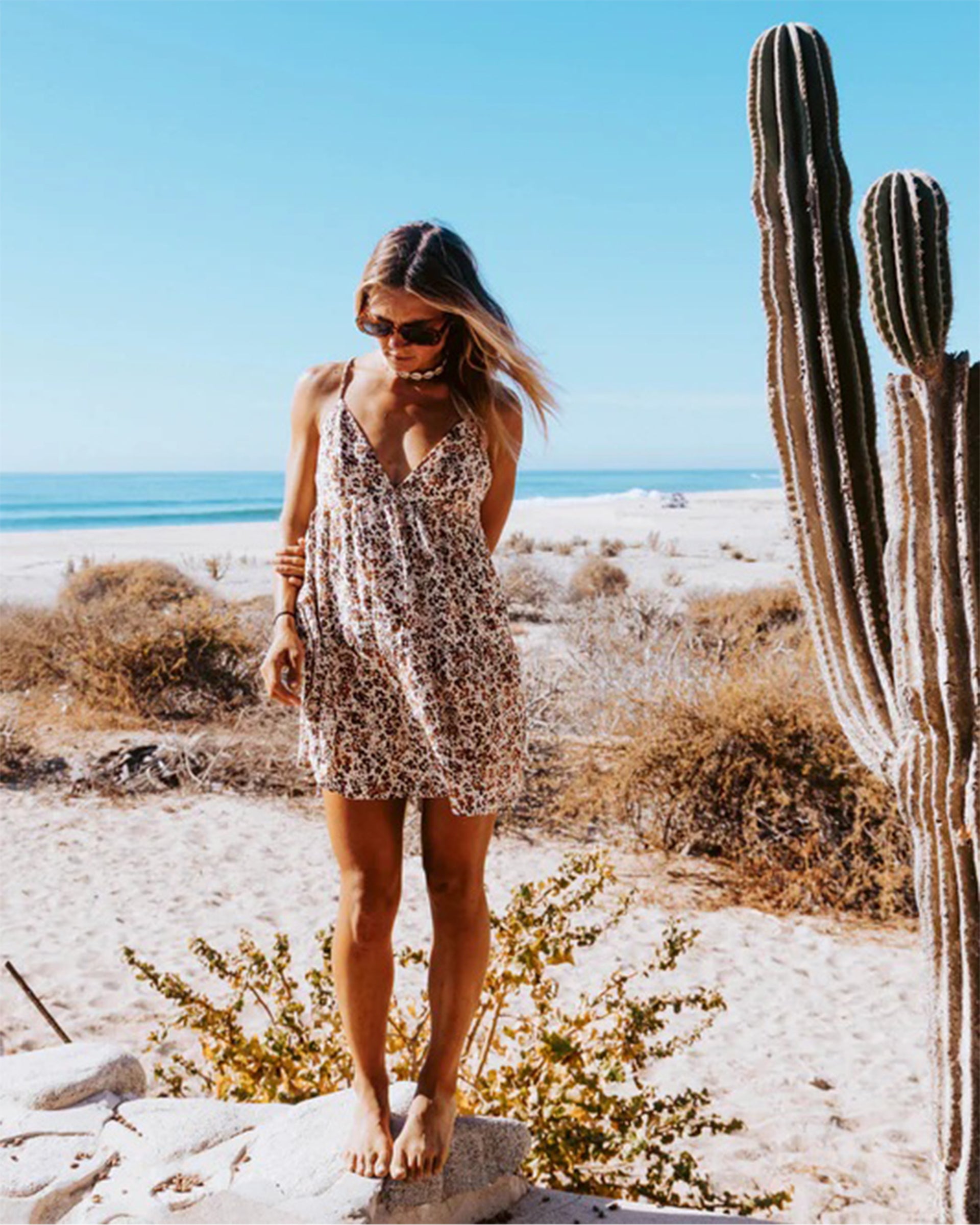 Salty Crew Women's Hidden Ditsy Dress - Chocolate