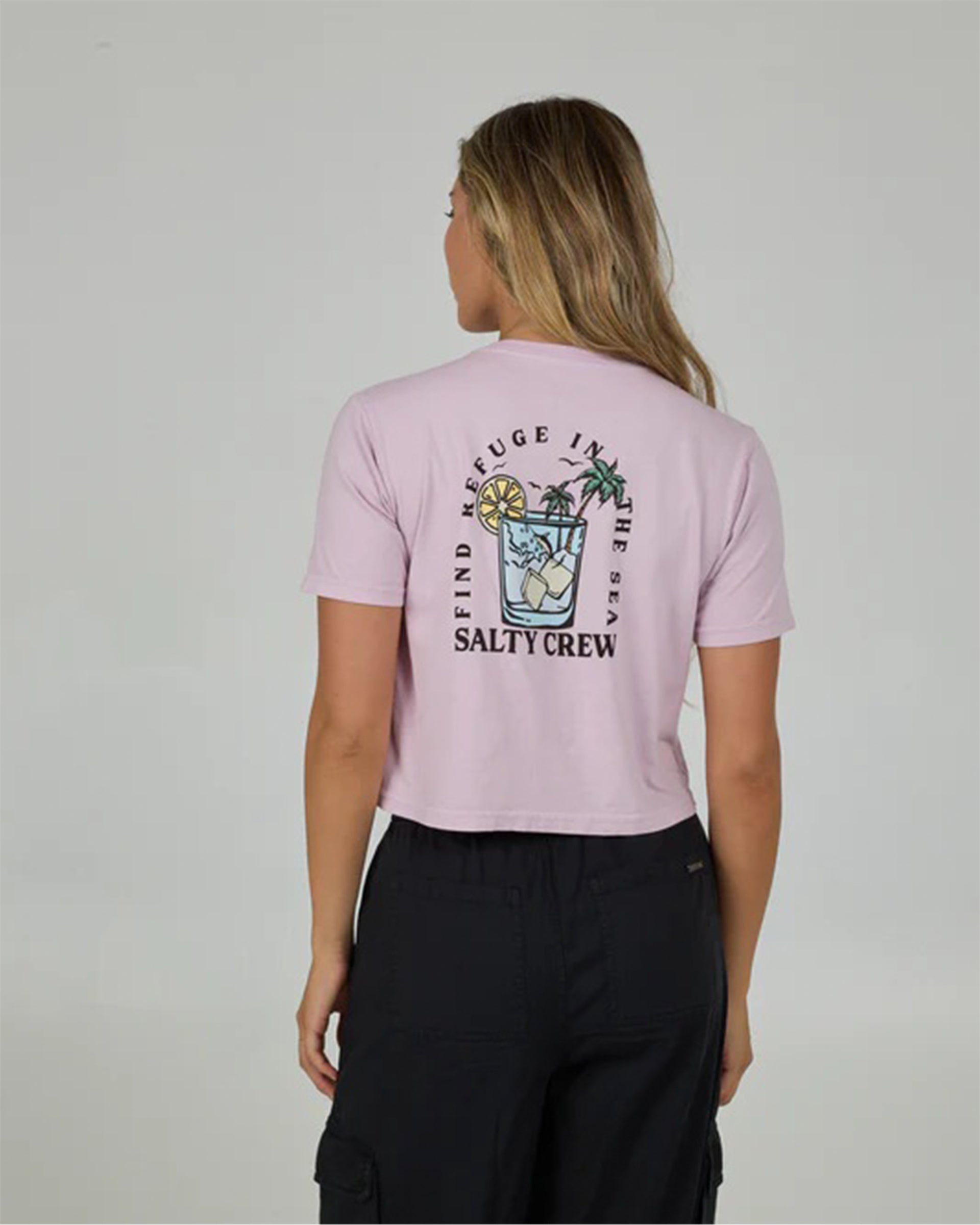 Ocean Spray Crop Tee - Pale Orchid