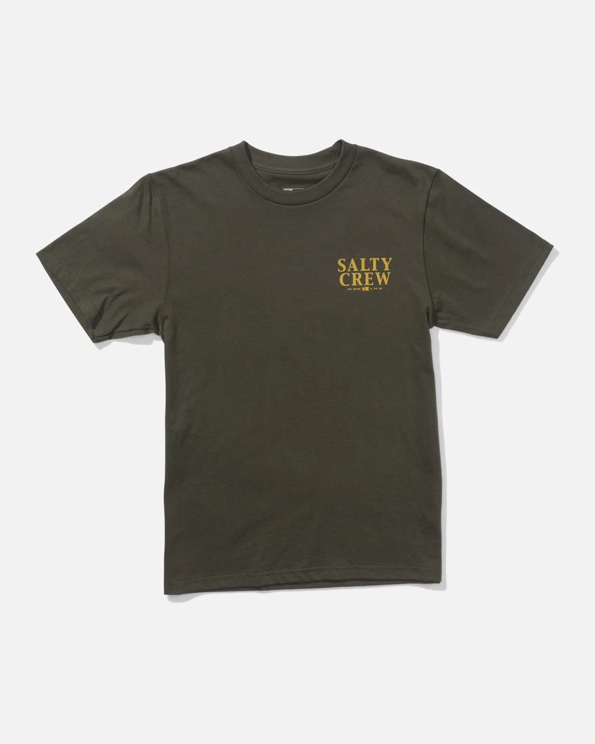 Salty Crew Boy's Yellowfin Short Sleeve T-Shirt- Dusty Olive
