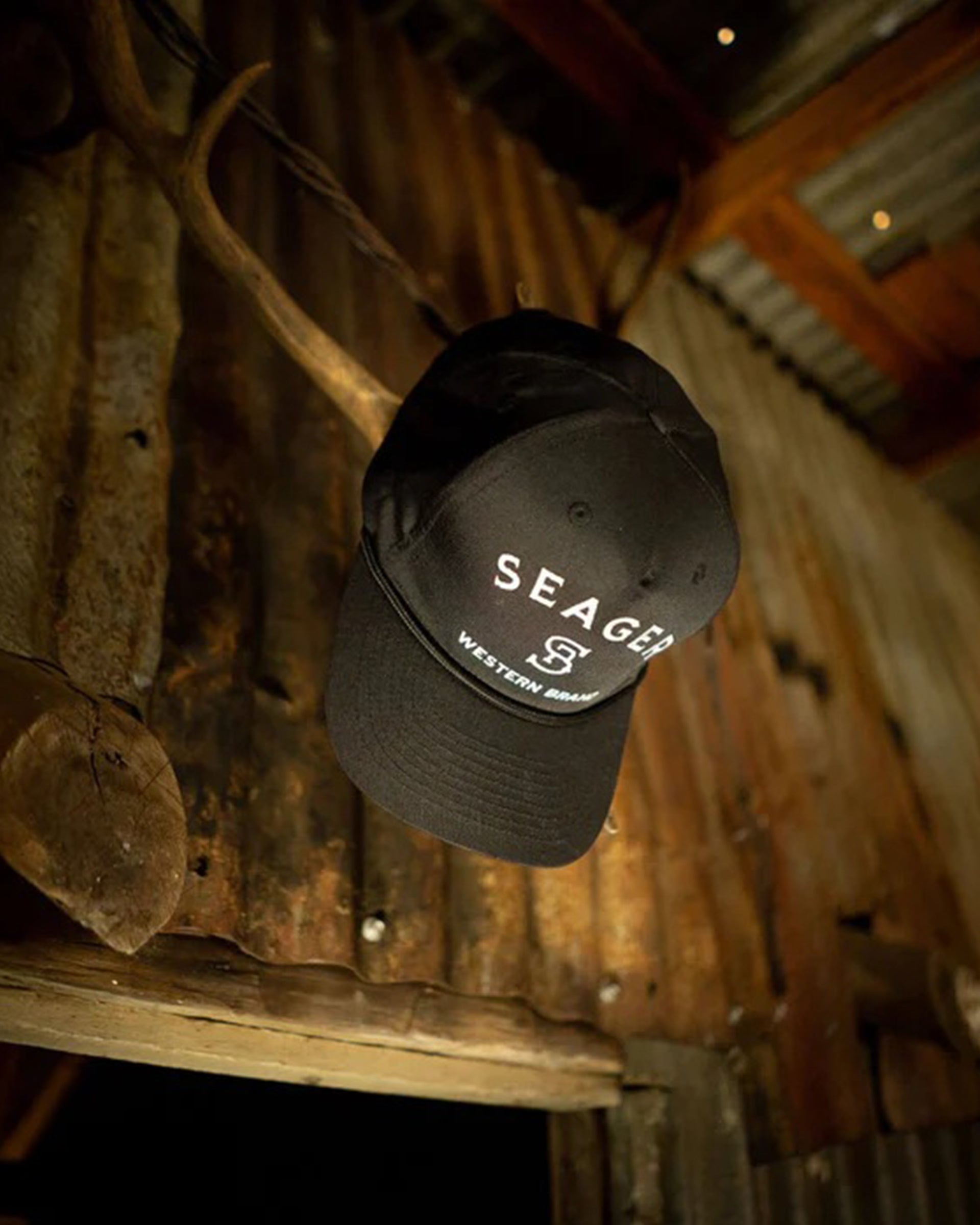Seager Co. Branded Snapback Hat - Black