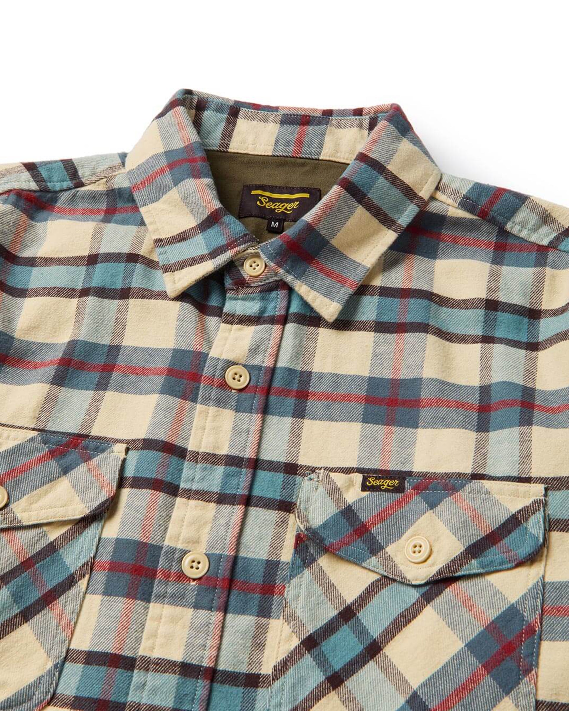 Seager Co. Calico Flannel - Cream Plaid