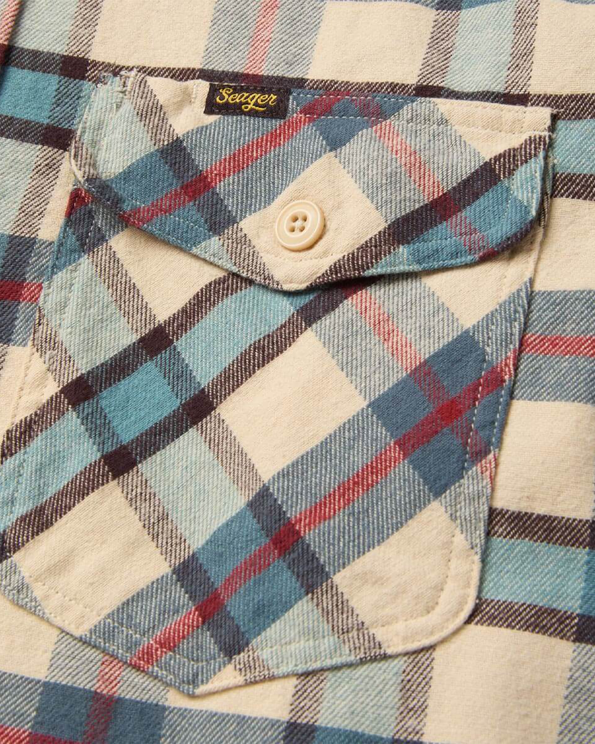 Seager Co. Calico Flannel - Cream Plaid