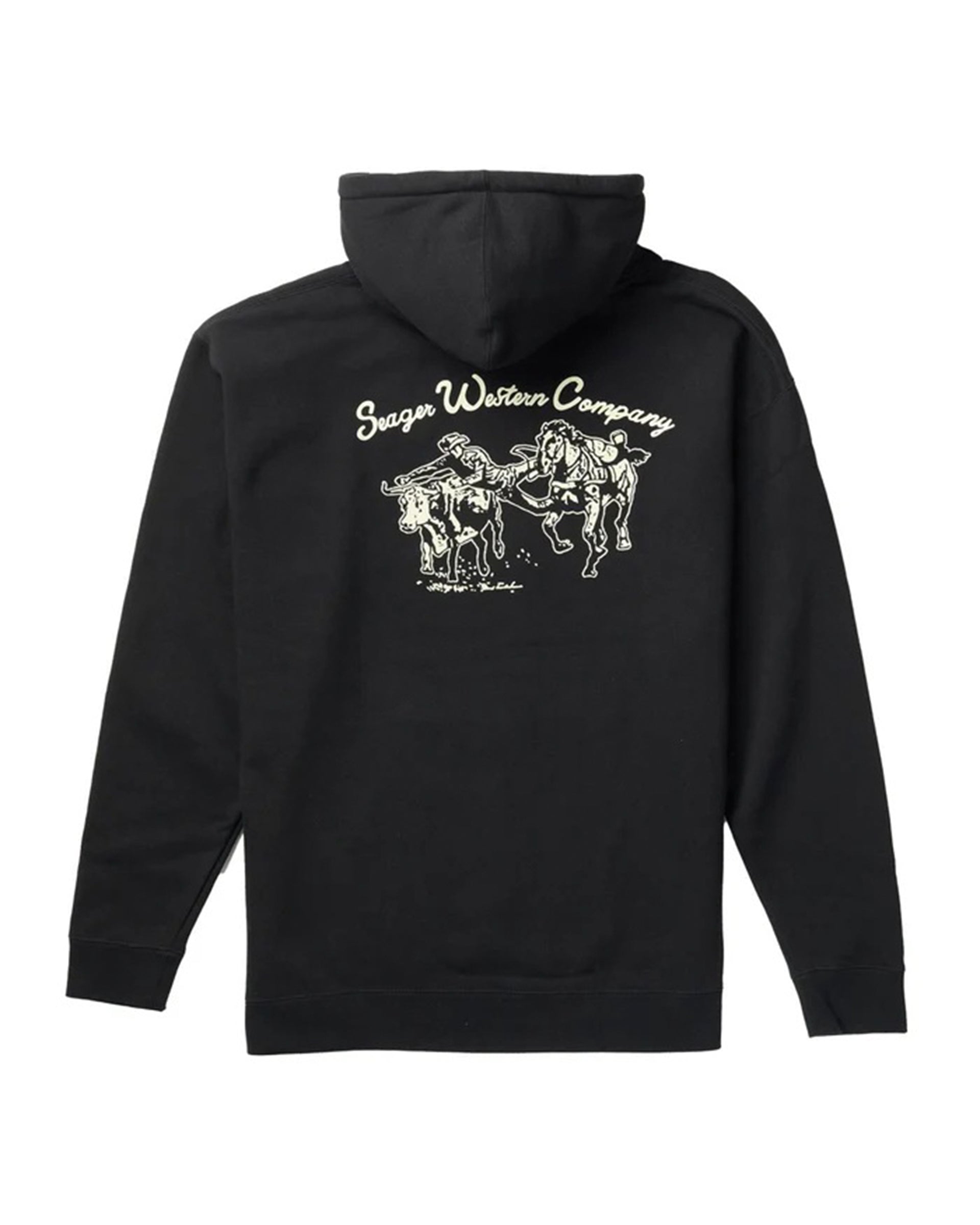 Seager Co. Los Rios Mid-Weight Pullover Hoodie - Black