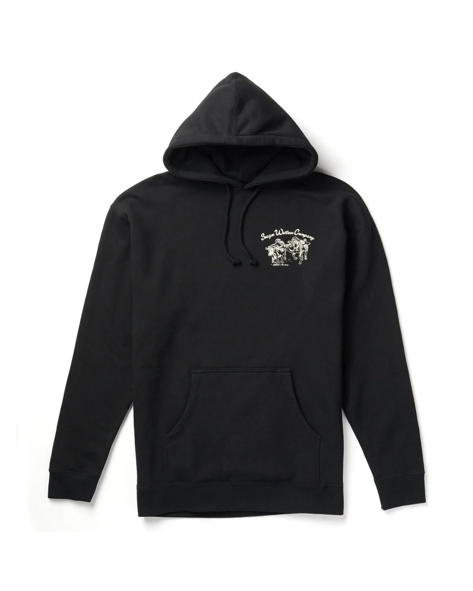 Seager Co. Los Rios Mid-Weight Pullover Hoodie - Black