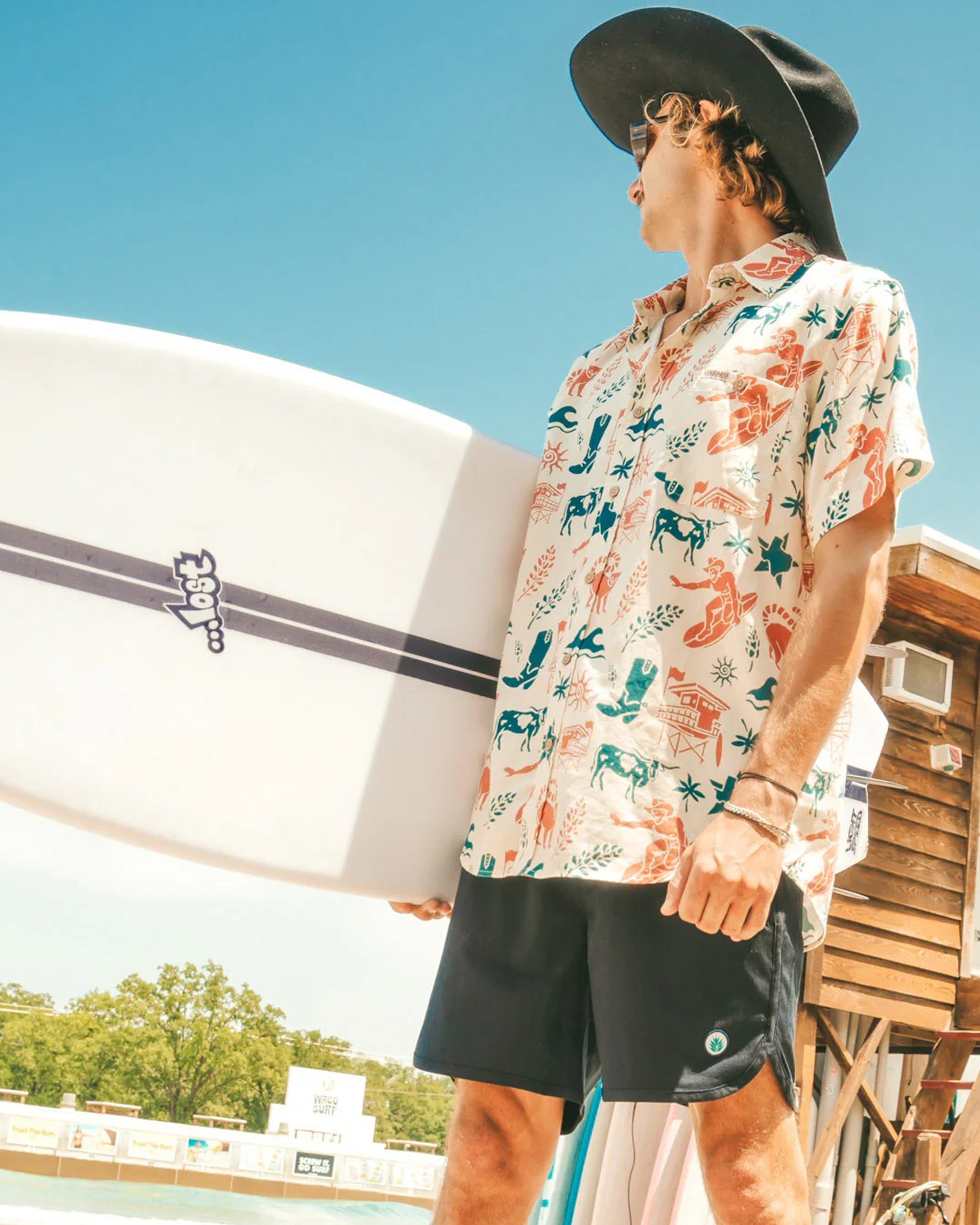 Sendero Provisions Co. x Waco Surf City Slicker Short Sleeve Shirt - Texas Surf