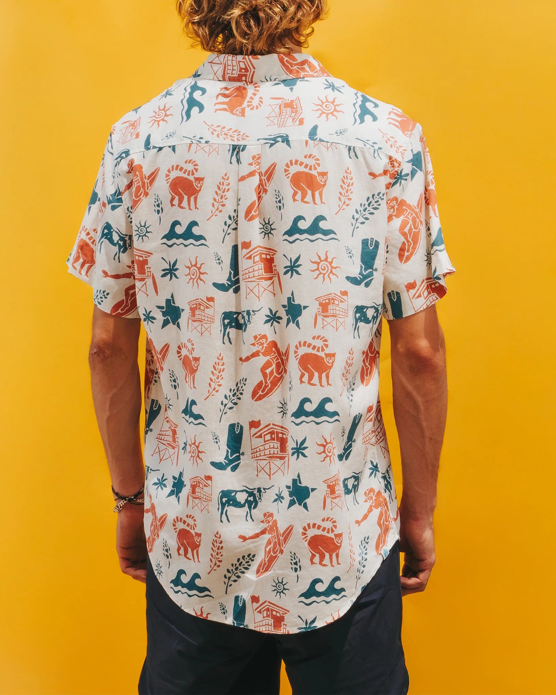 Sendero Provisions Co. x Waco Surf City Slicker Short Sleeve Shirt - Texas Surf