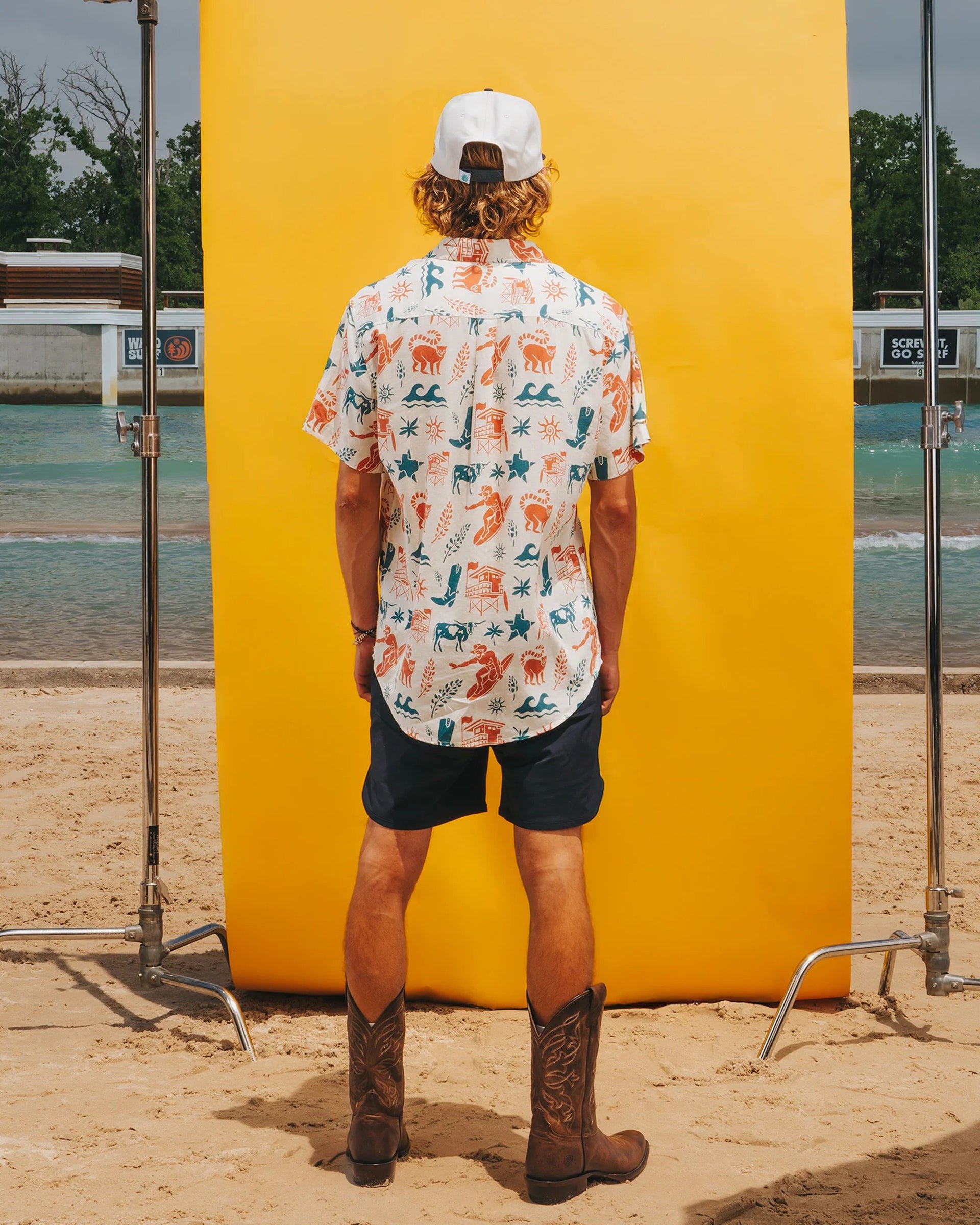 Sendero Provisions Co. x Waco Surf City Slicker Short Sleeve Shirt - Texas Surf