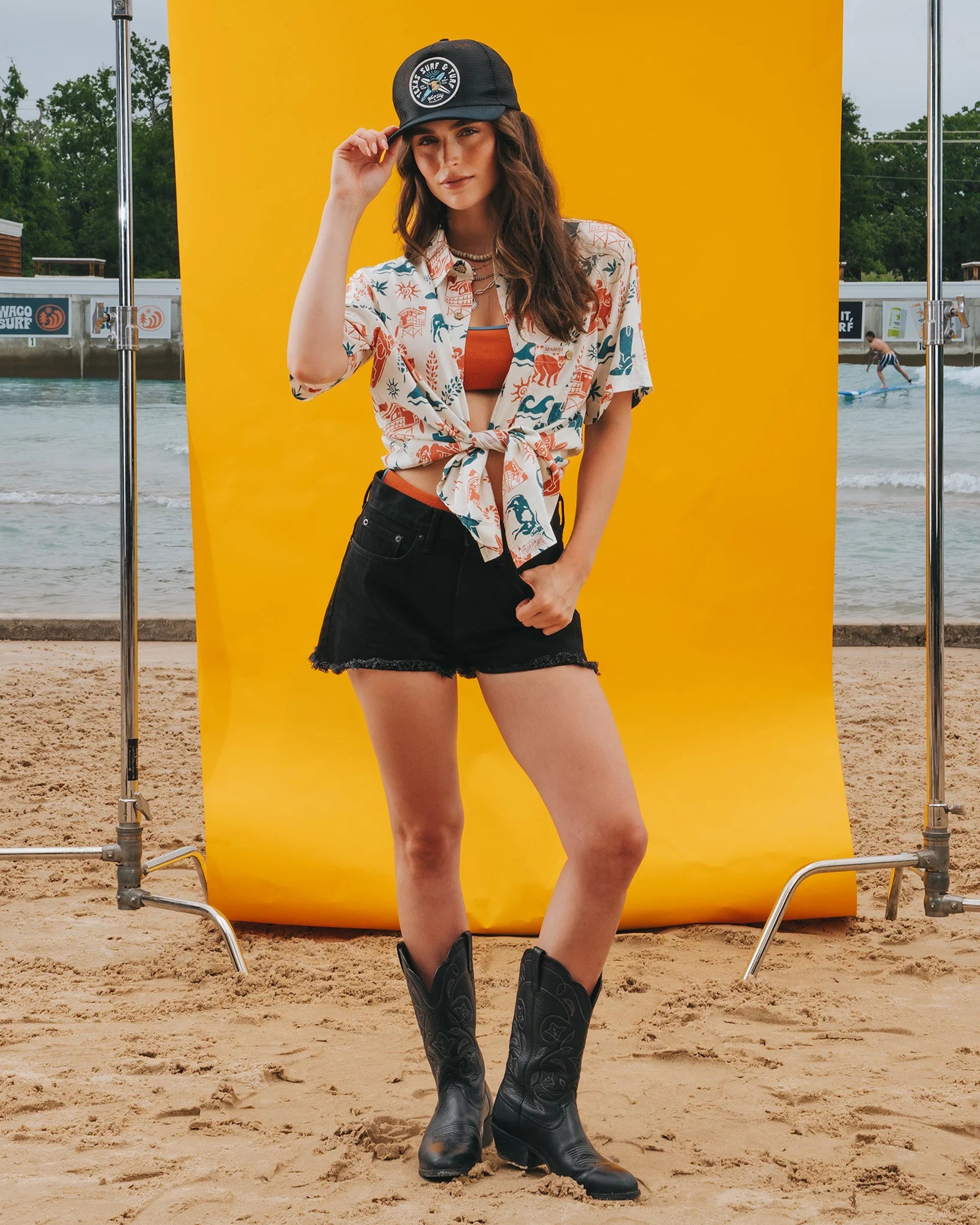 Sendero Provisions Co. x Waco Surf City Slicker Short Sleeve Shirt - Texas Surf