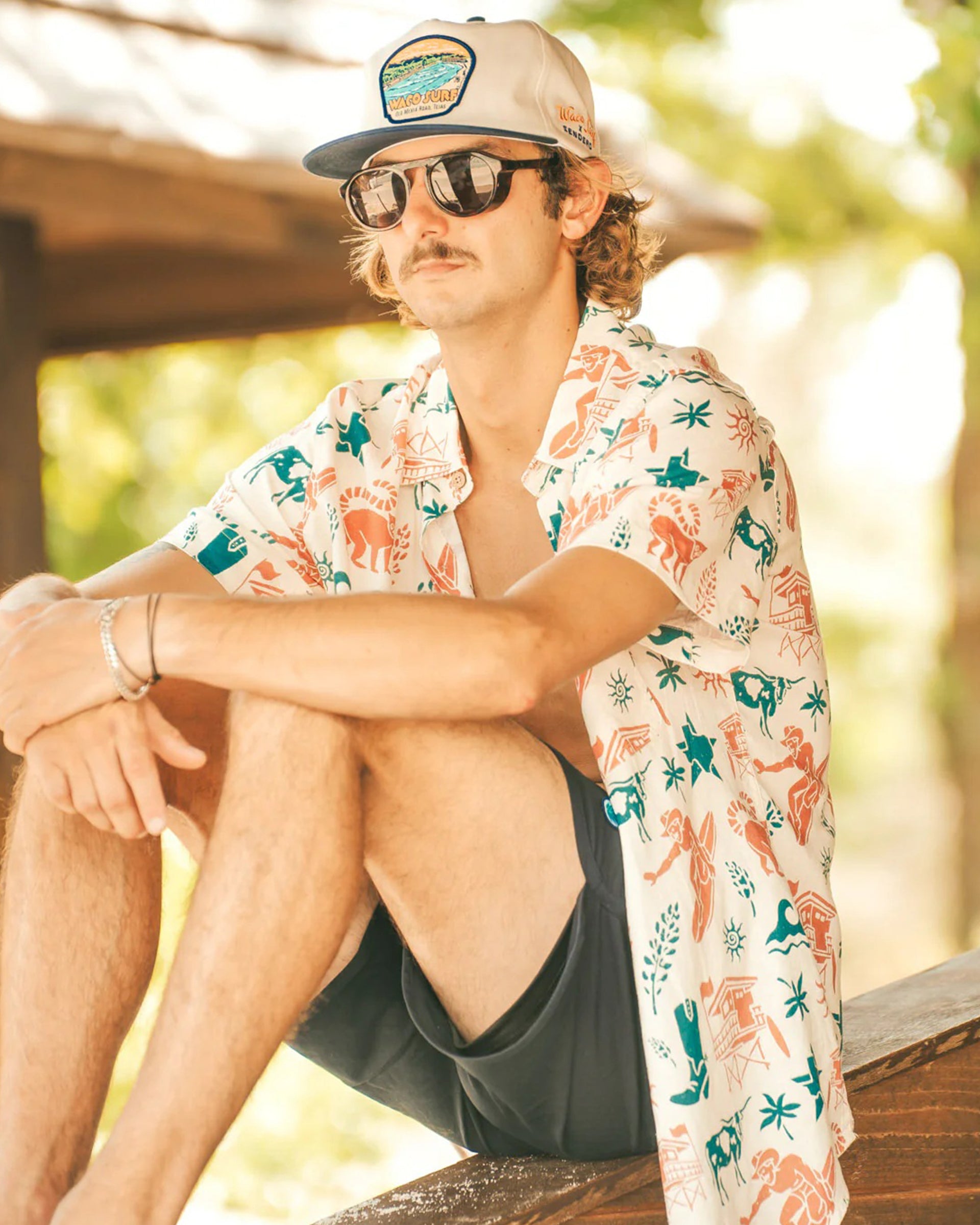 Sendero Provisions Co. x Waco Surf City Slicker Short Sleeve Shirt - Texas Surf