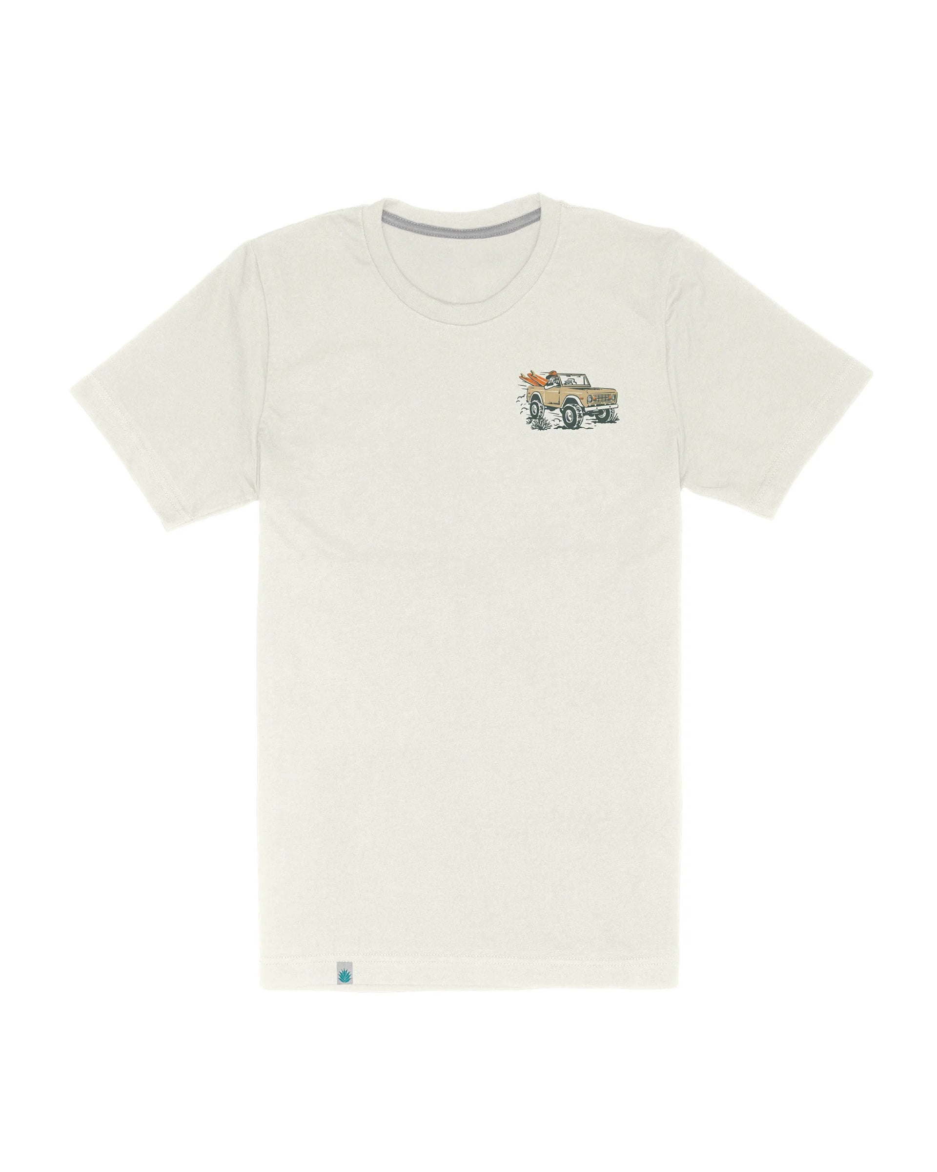 Sendero Provisions Co. x Waco Surf Lone Surf Road Trip Short Sleeve T-Shirt - Vintage White
