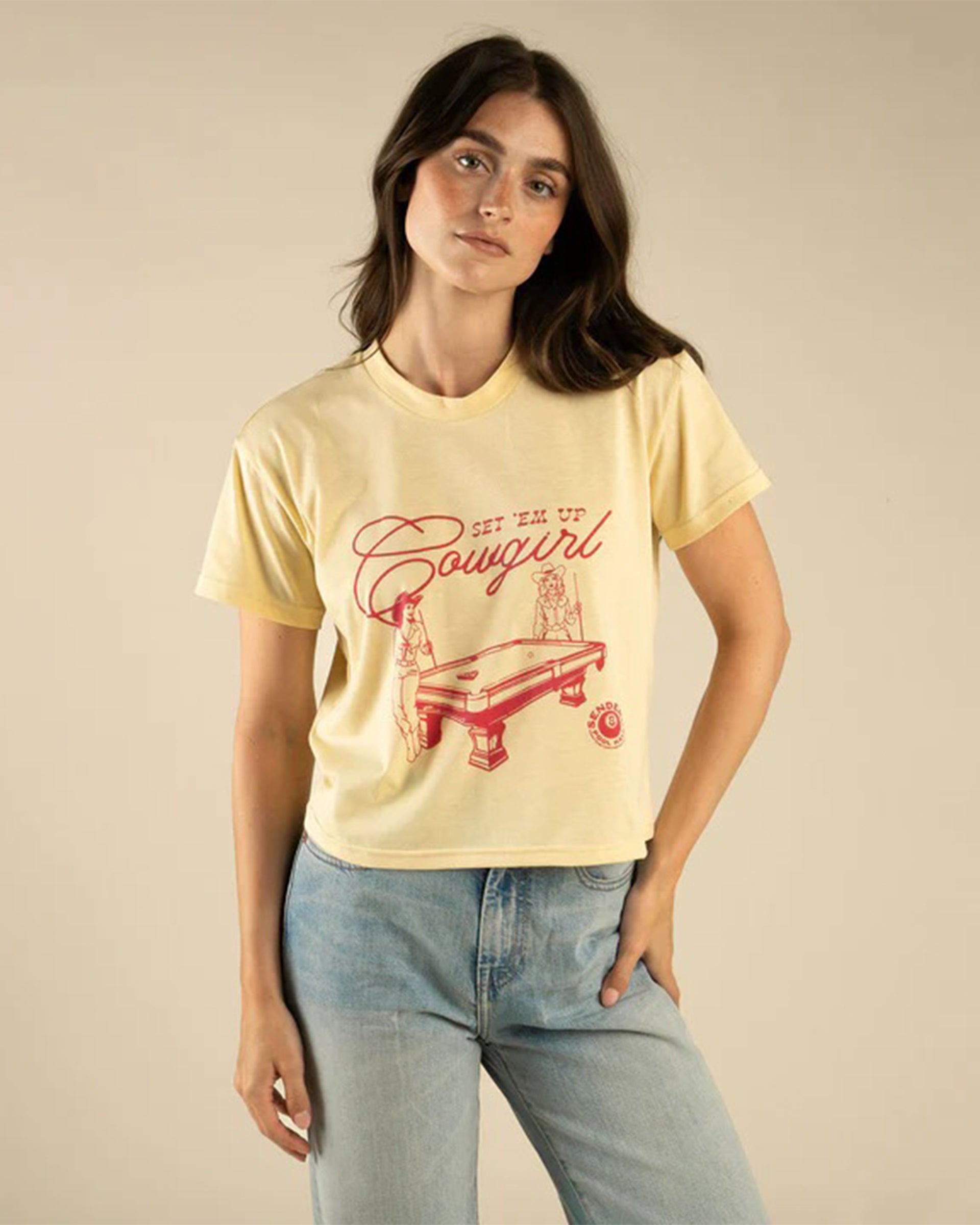 Sendero Provisions Co. Set 'Em Up Boxy Tee - Cream