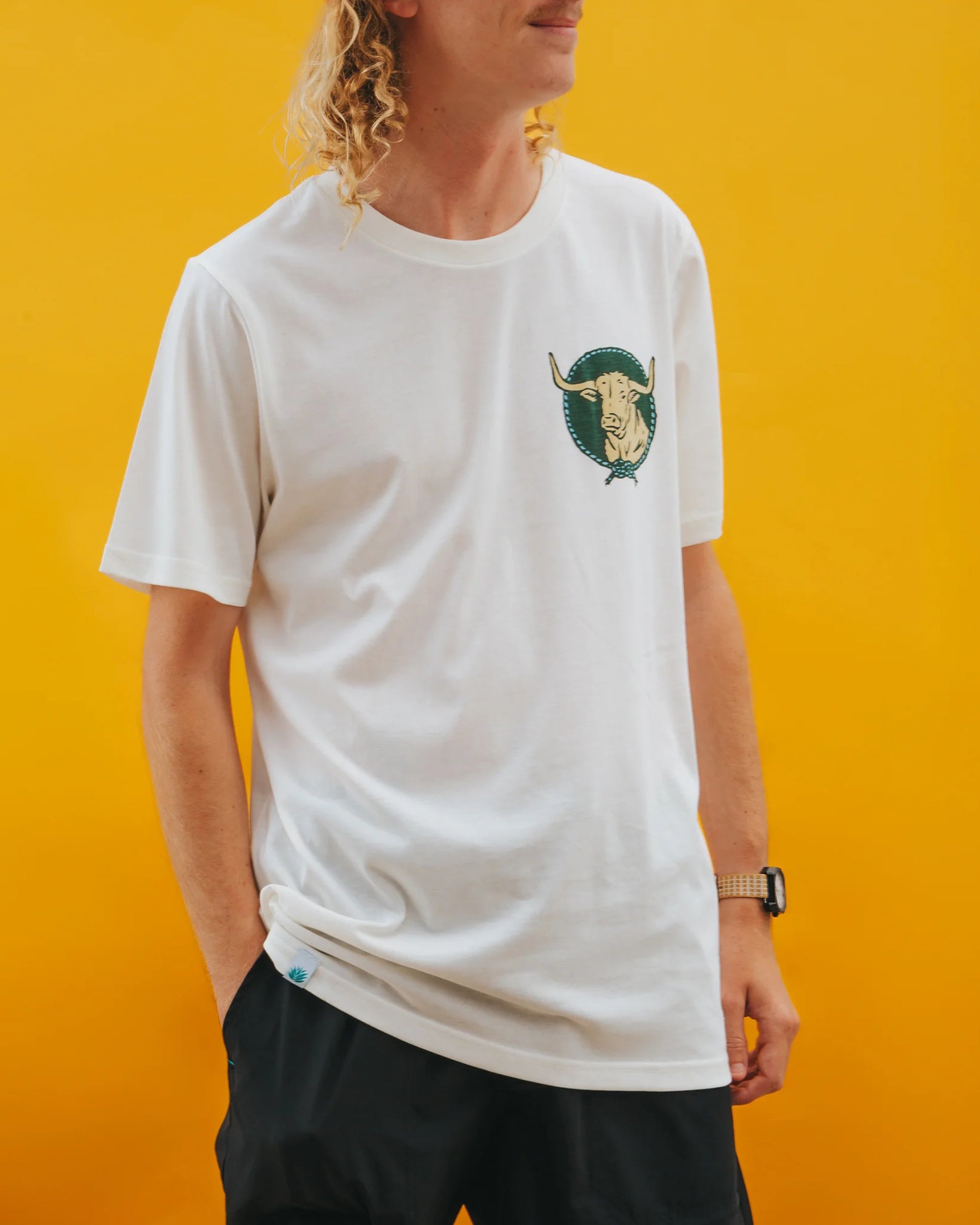 Sendero x Waco Surf Texas Surf and Turf S/S T-Shirt - Vintage White