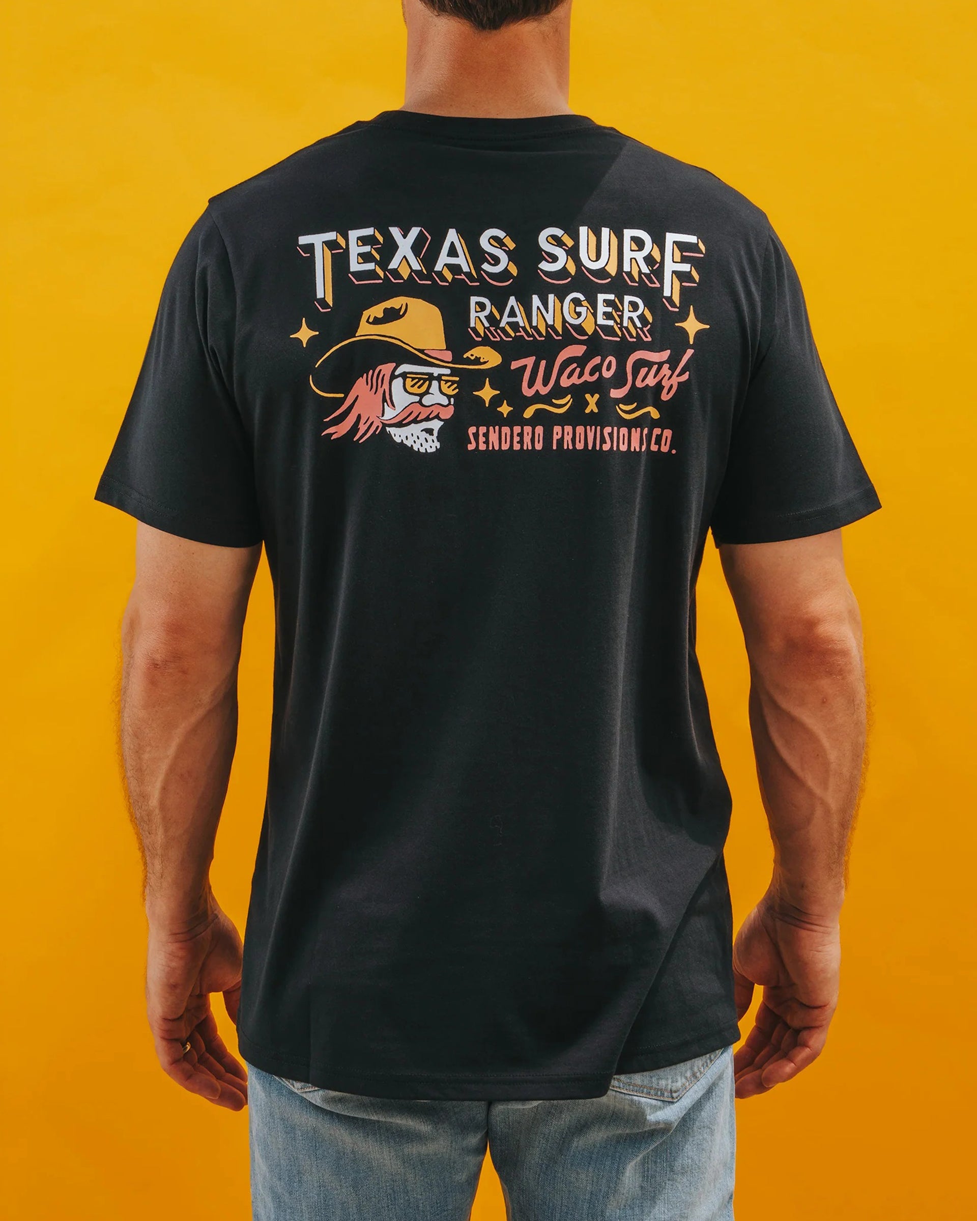 Sendero Provisions Co. x Waco Surf Texas Surf Ranger Short Sleeve T-Shirt - Black