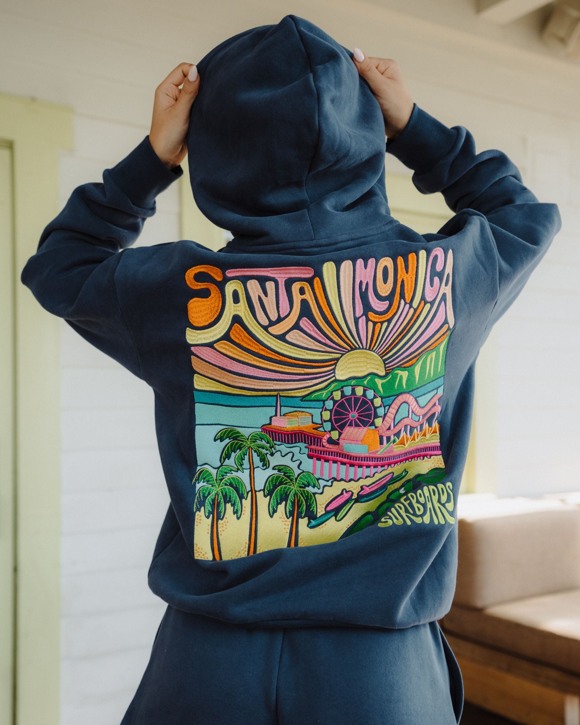 Novatradesstore Women's SM Pier Zip-Up Hoodie - Teal