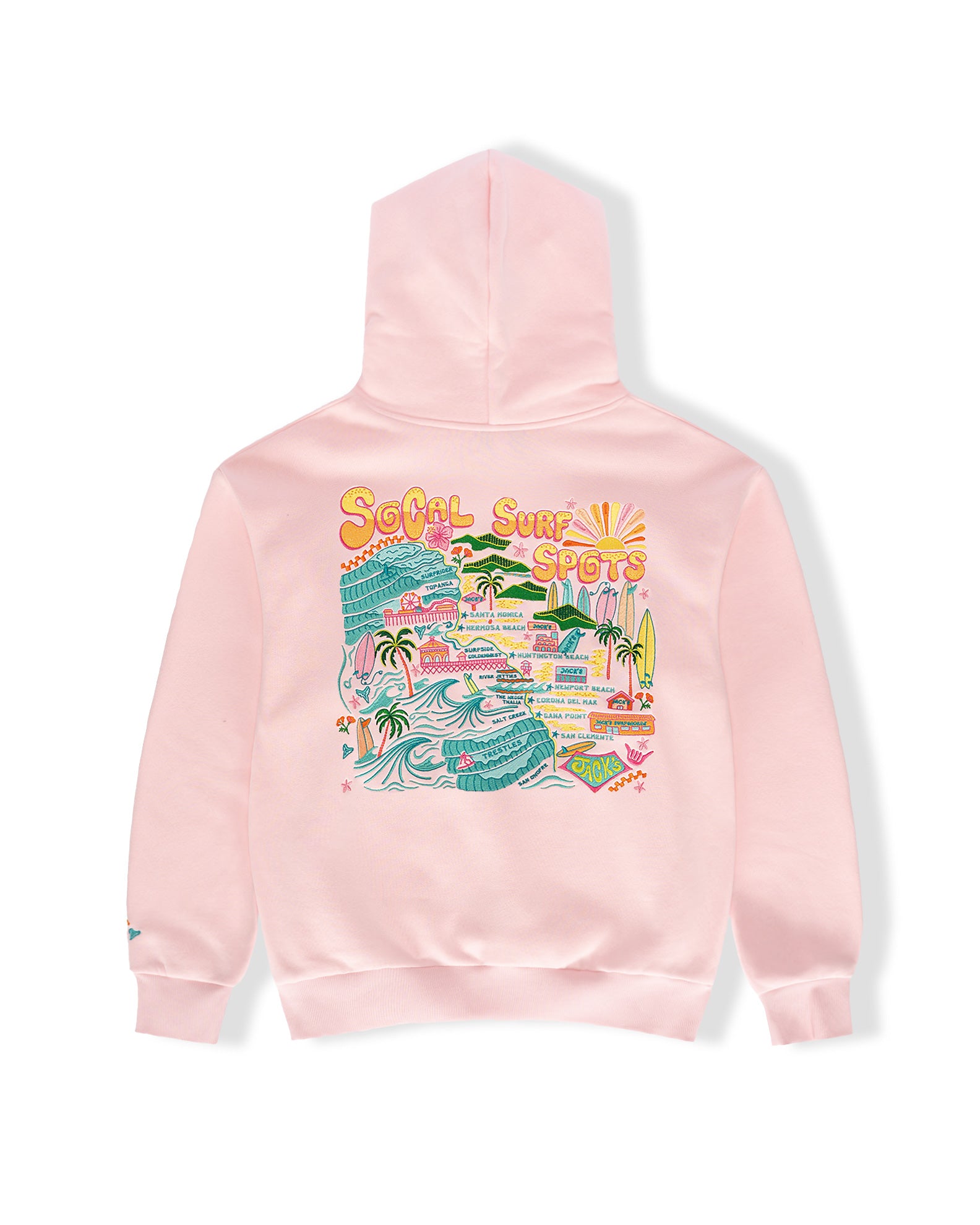 Novatradesstore Women's Socal Surf Pullover Hoodie - Bubblegum