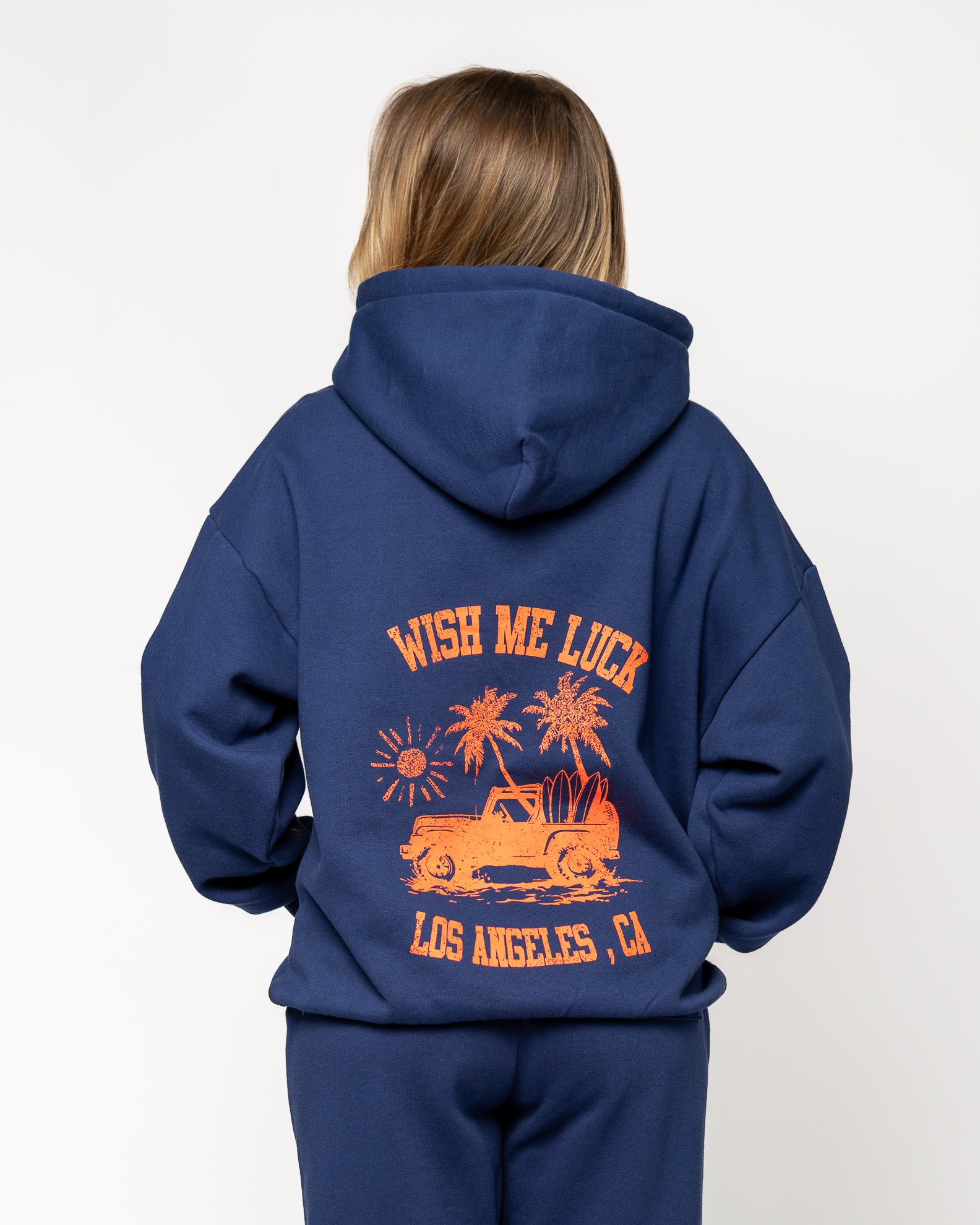Wish Me Luck Women's Sunny Pullover Hoodie - Blue