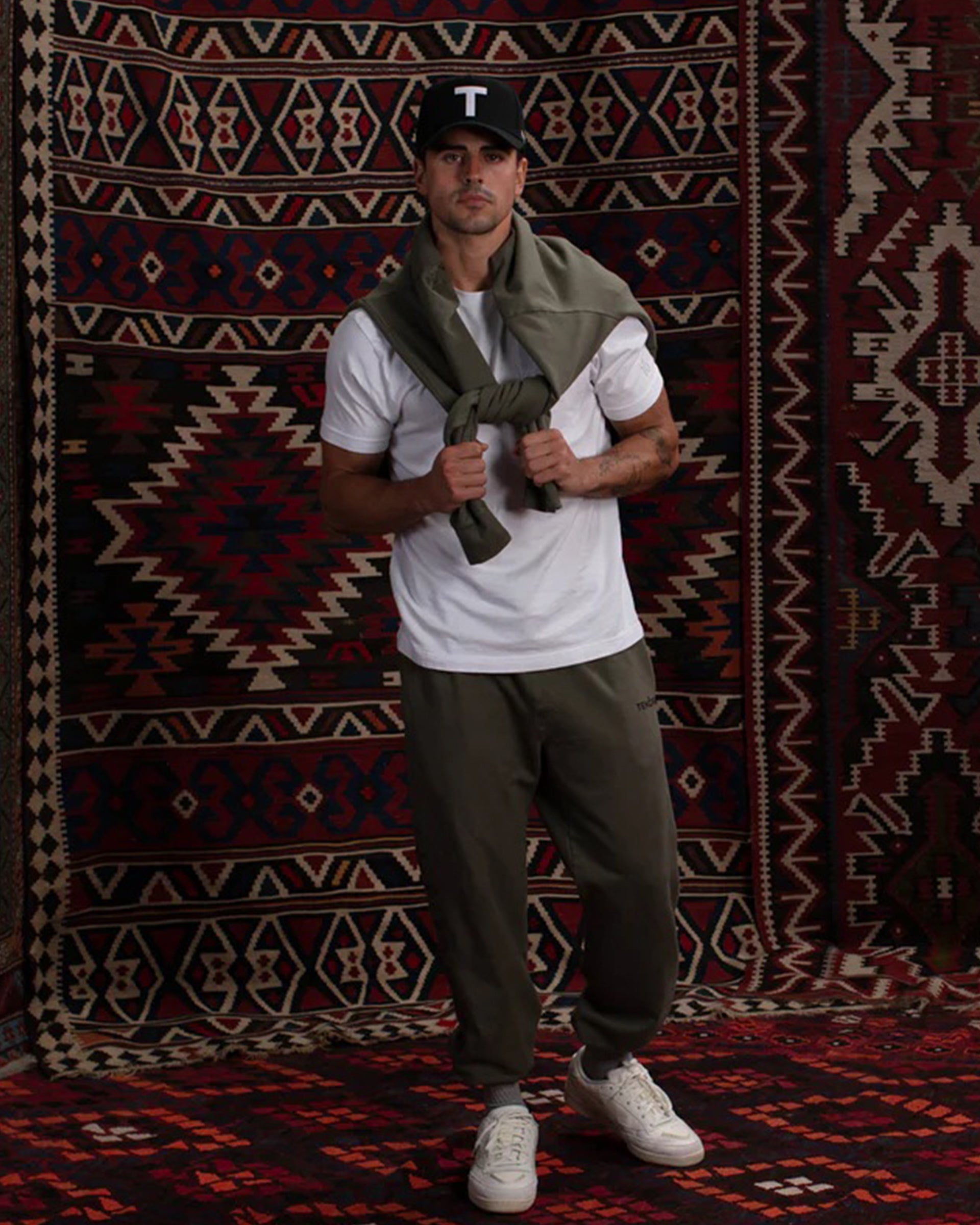 Tenore Logo Applique Stadium Snapback Hat - Black