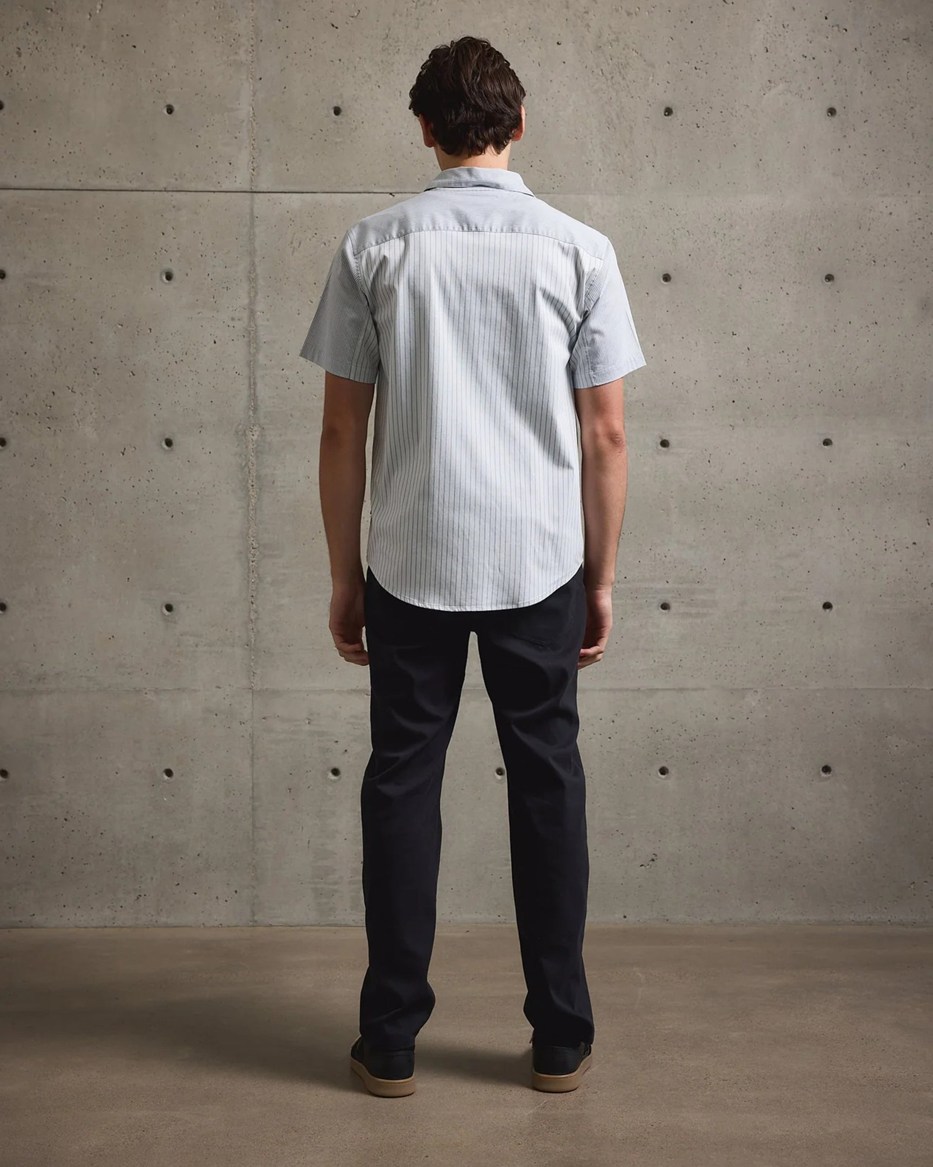 Tenore Poplin Short Sleeve Woven Shirt - Light Blue