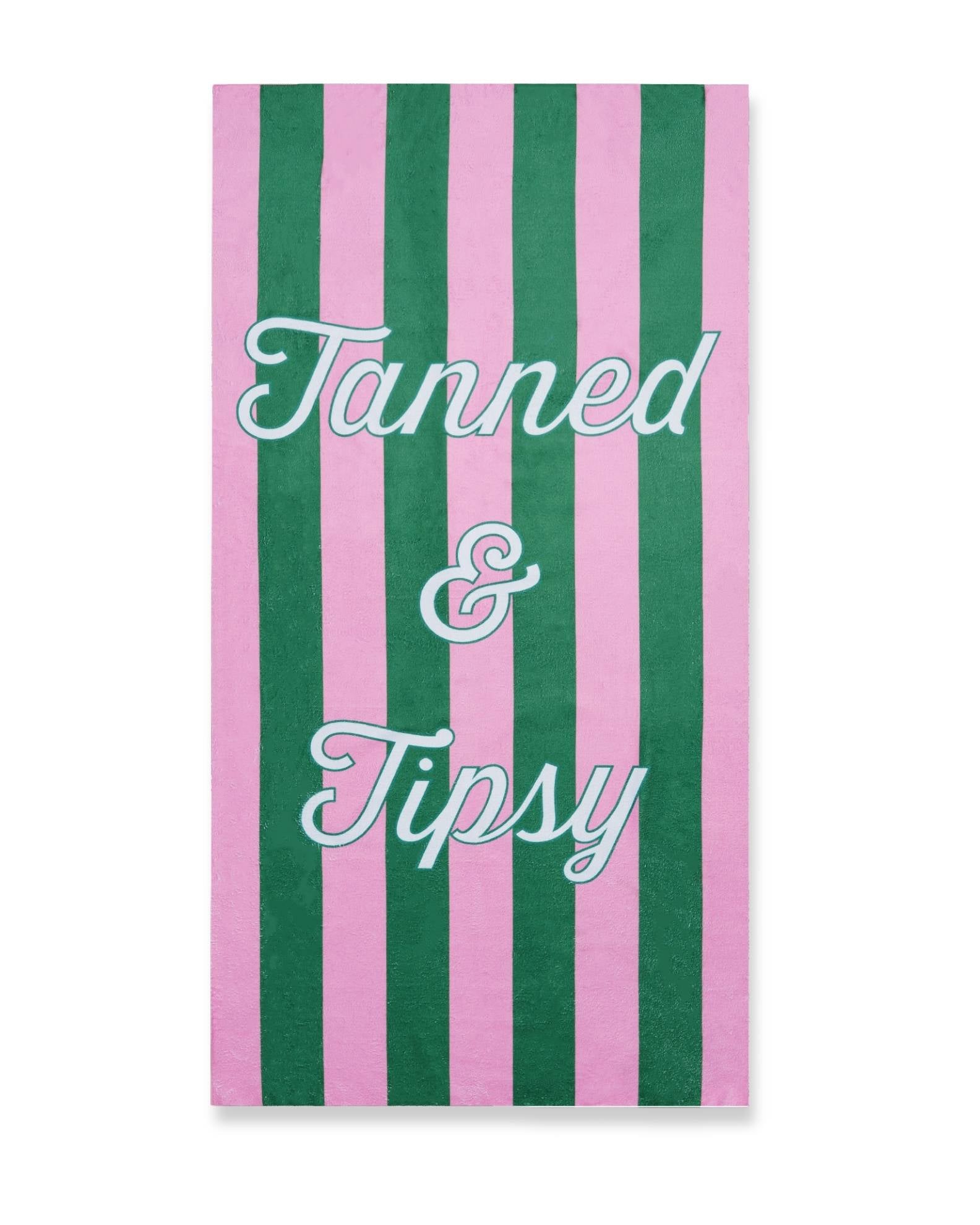 Tanned And Tipsy Towel 30" X 60"