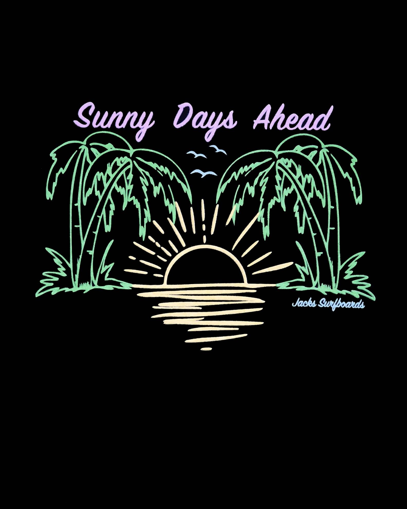 Girl's Tropic Time S/S T-Shirt - Black