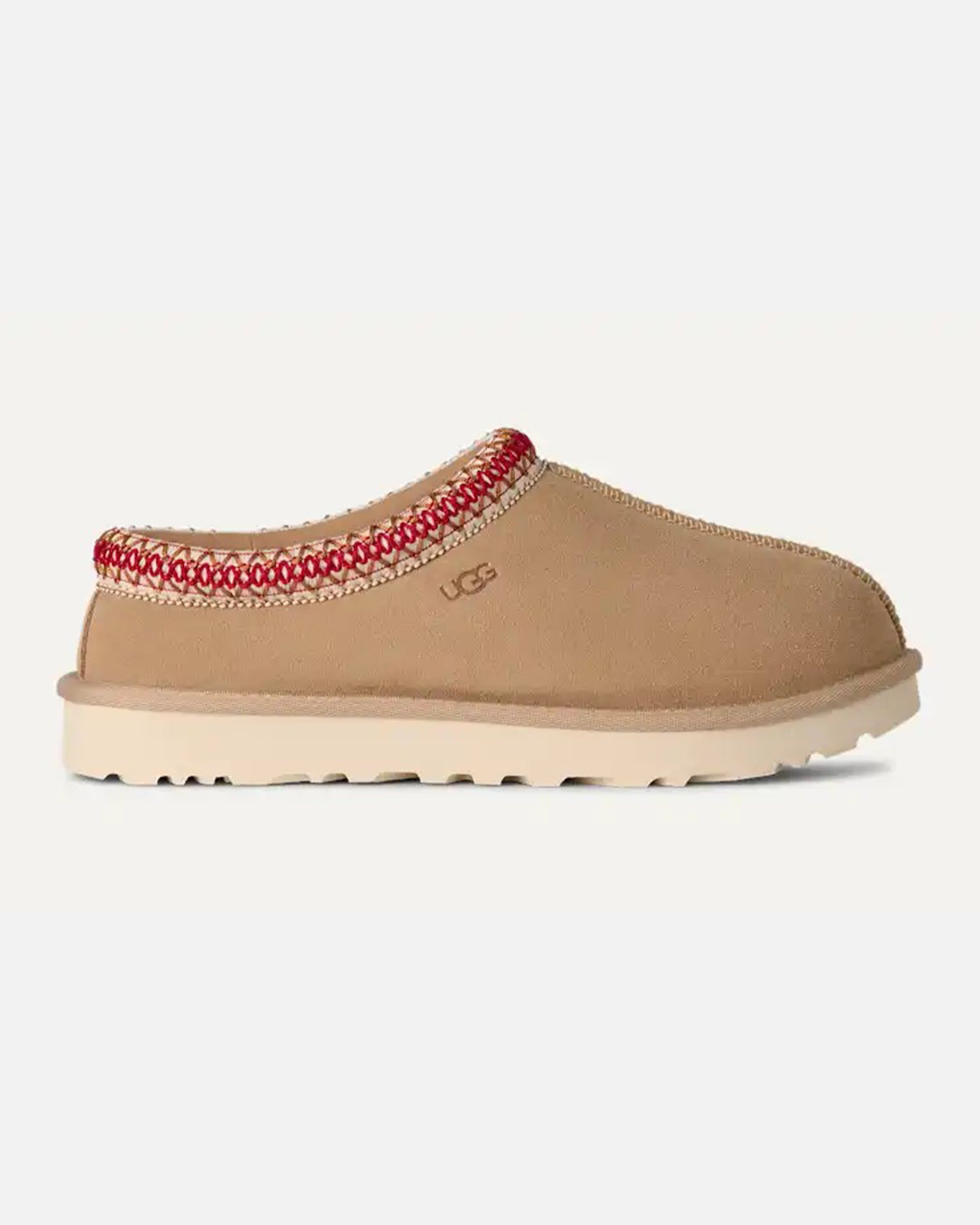 UGG Tasman II Slipper - Sand/Dark Cherry