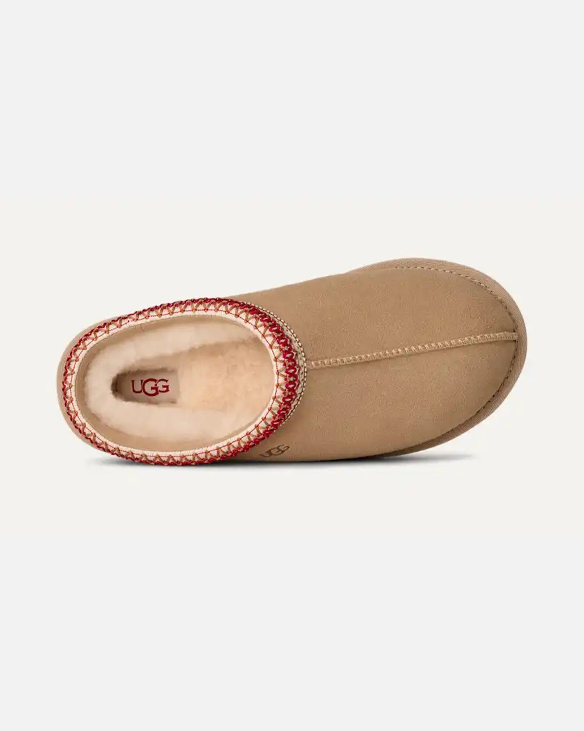 UGG Tasman II Slipper - Sand/Dark Cherry