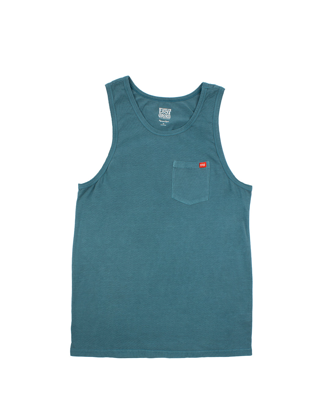 Pigment Dyed Pocket Tank Top - Jade
