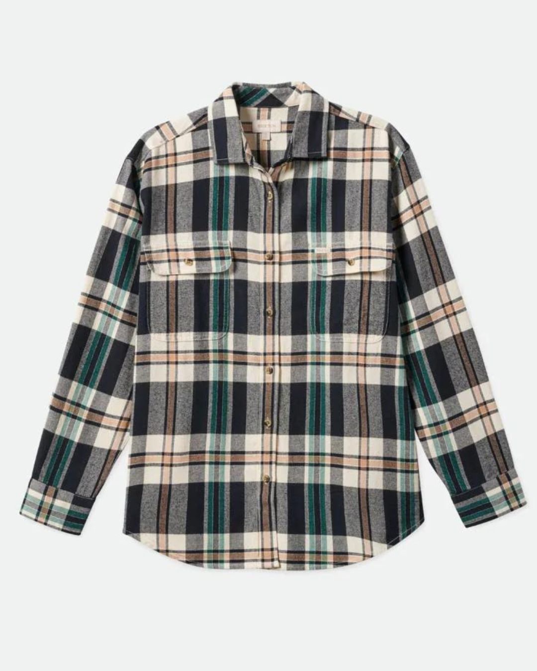 Women's Bowery Boyfriend Flannel - White Cap/Black
