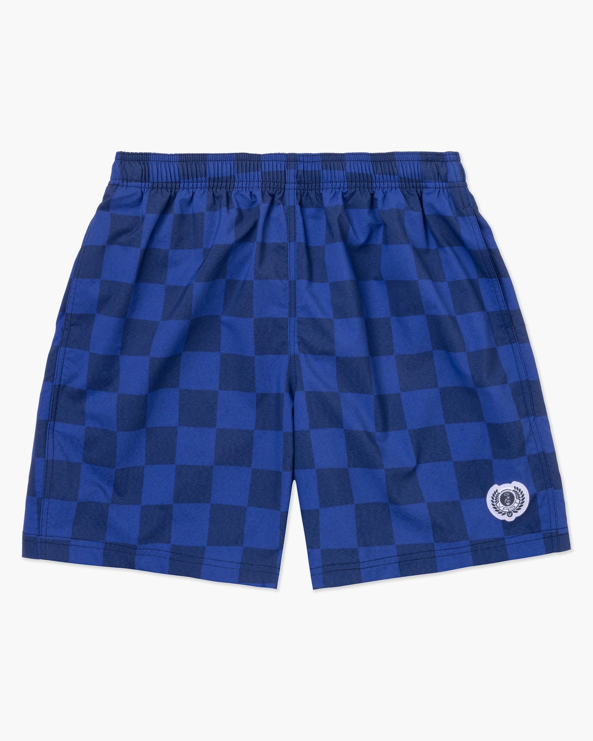 Vast. Checkerboard Tonal Volley Short - Royal Blue