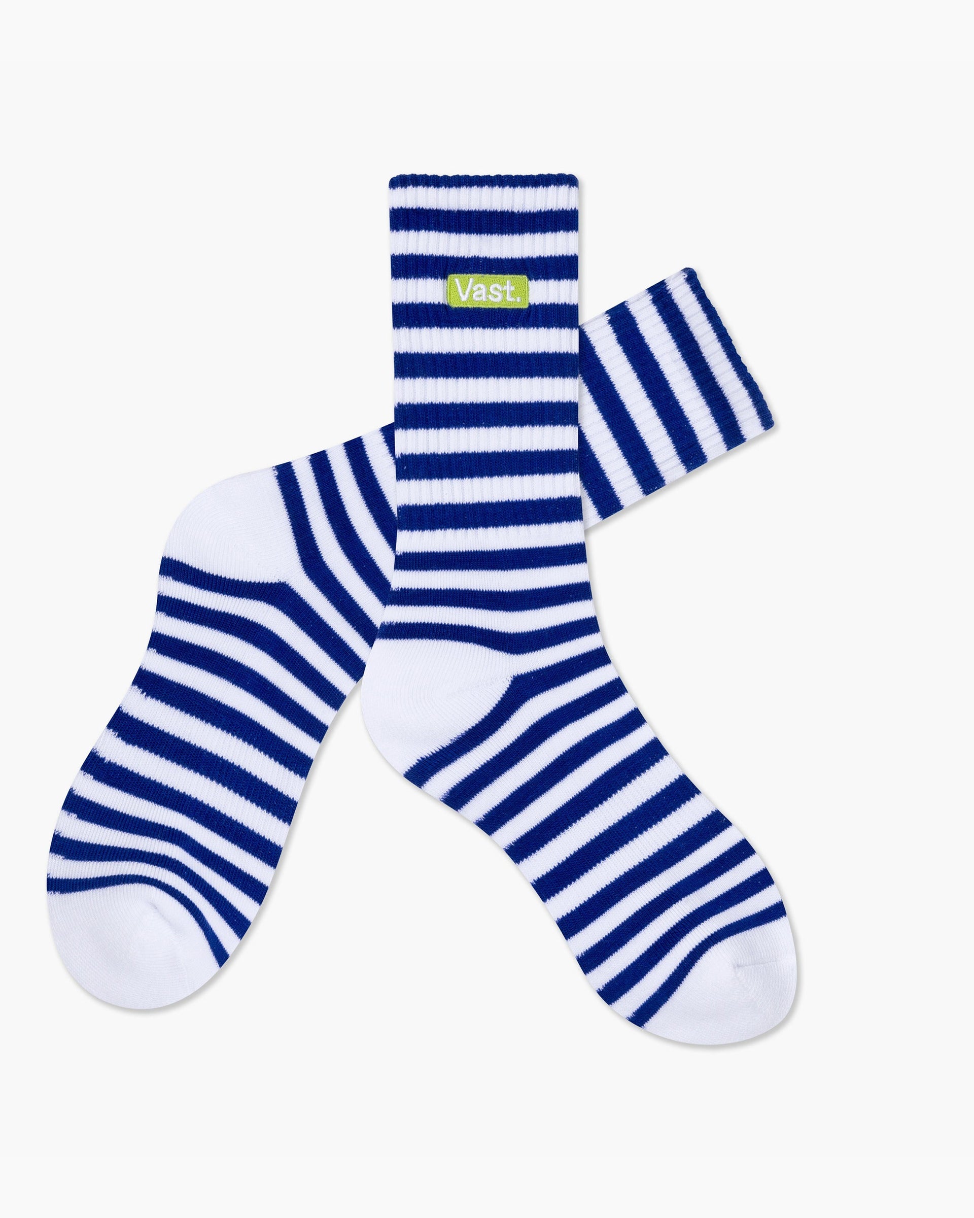 Vast. Deep Ocean Striped Socks - Navy