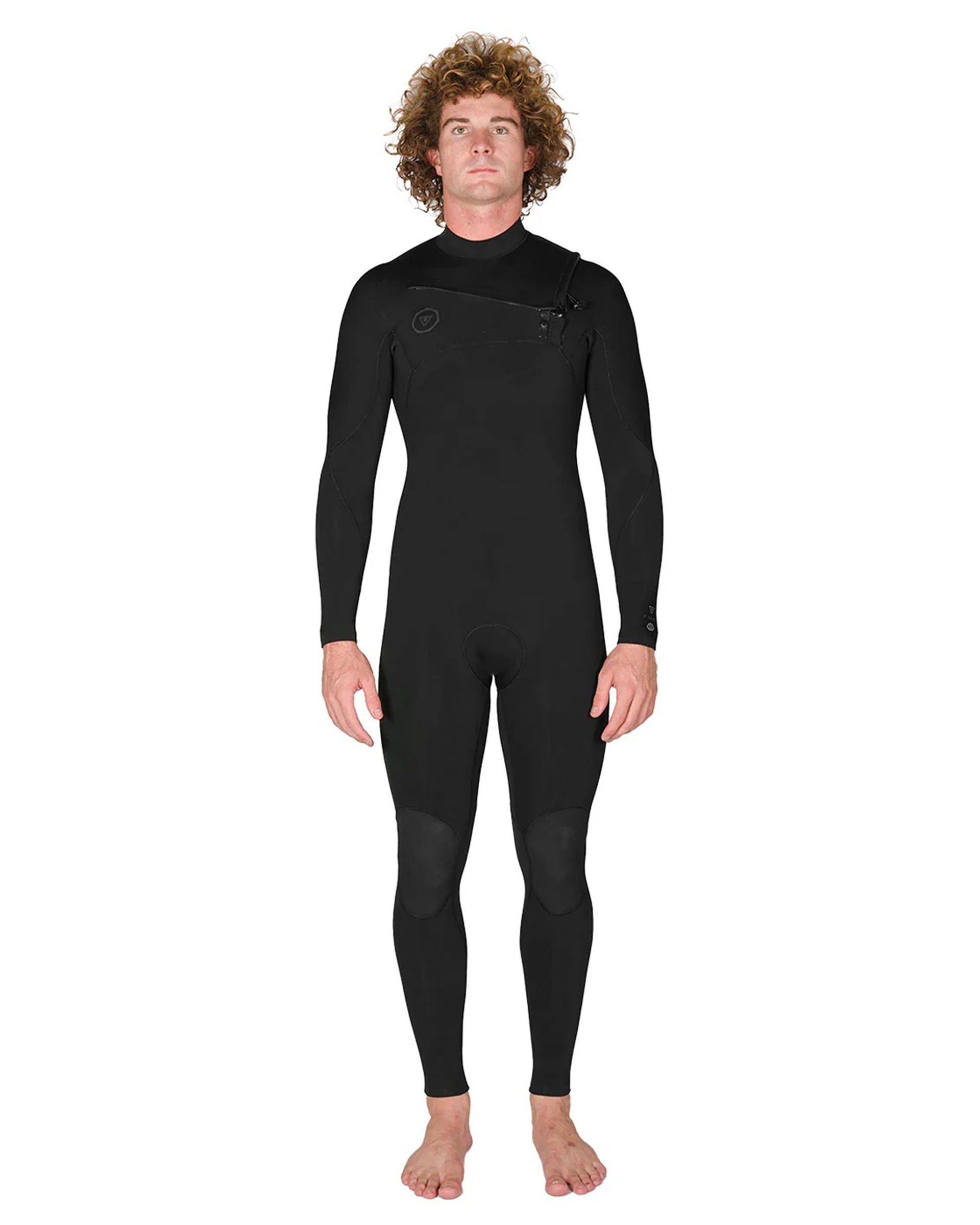 7 Seas 4-3 Full Chest Zip Wetsuit - Black