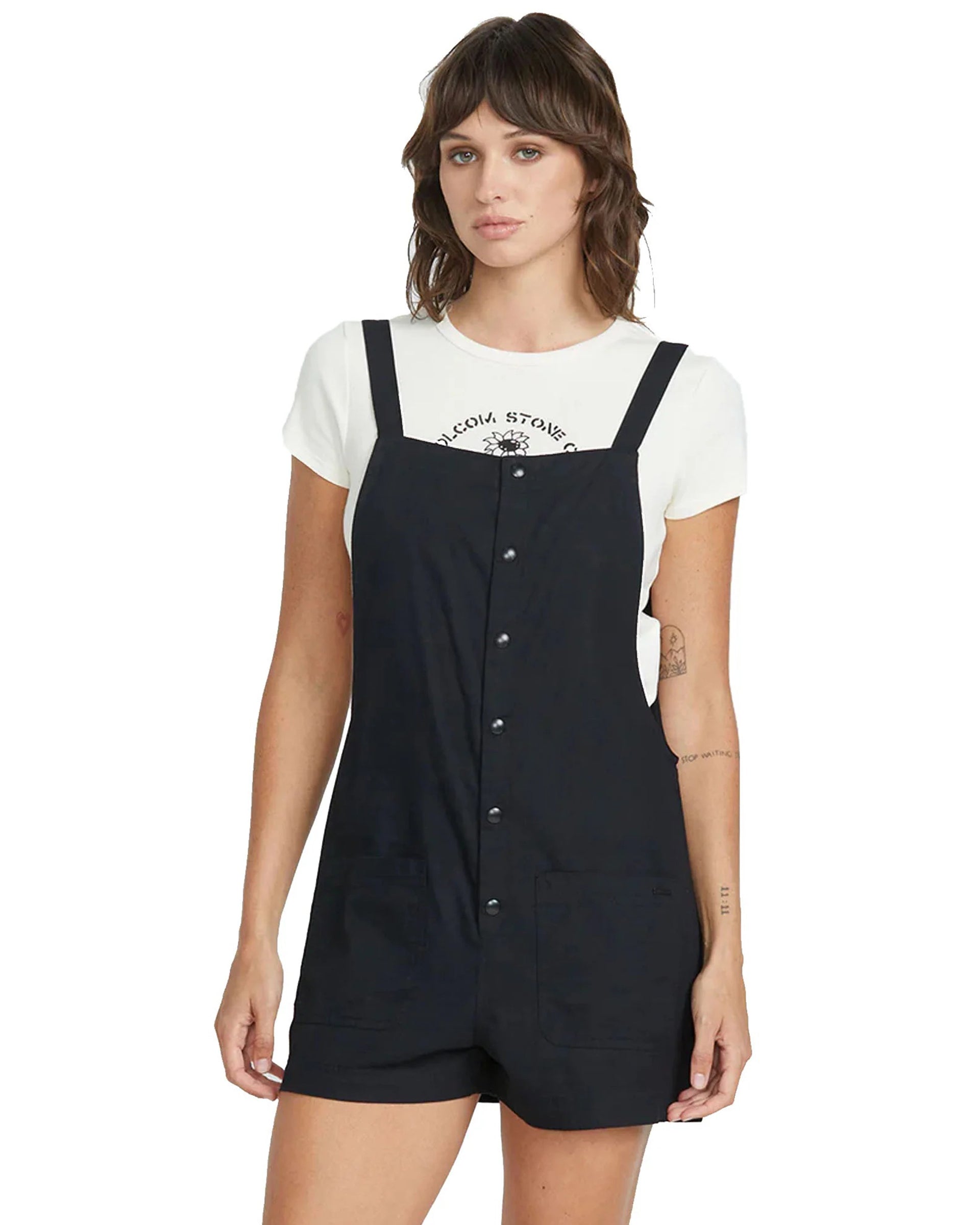 Volcom Women's Stone Strut Romper - Black