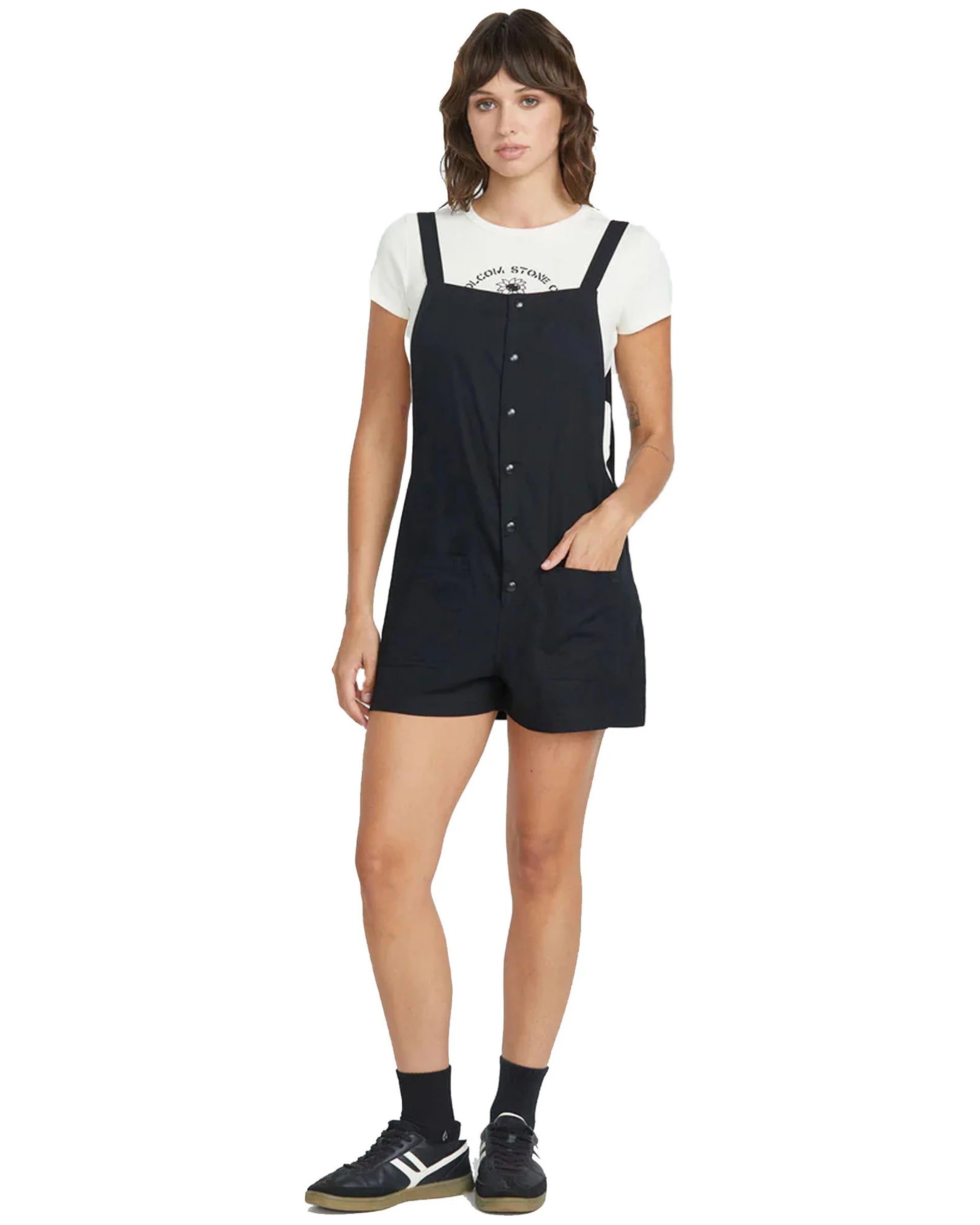 Volcom Women's Stone Strut Romper - Black