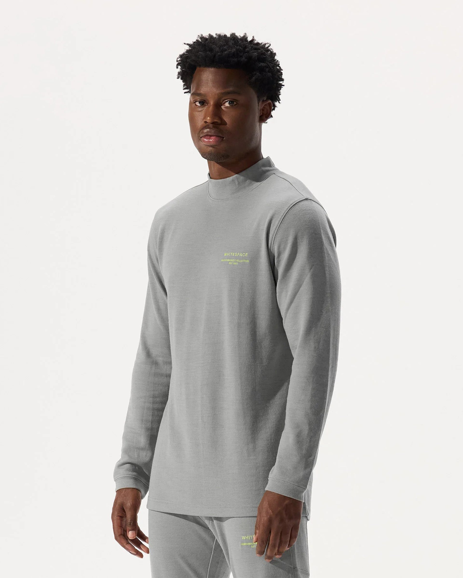 Whitespace Merino Mockneck - Rock Ridge