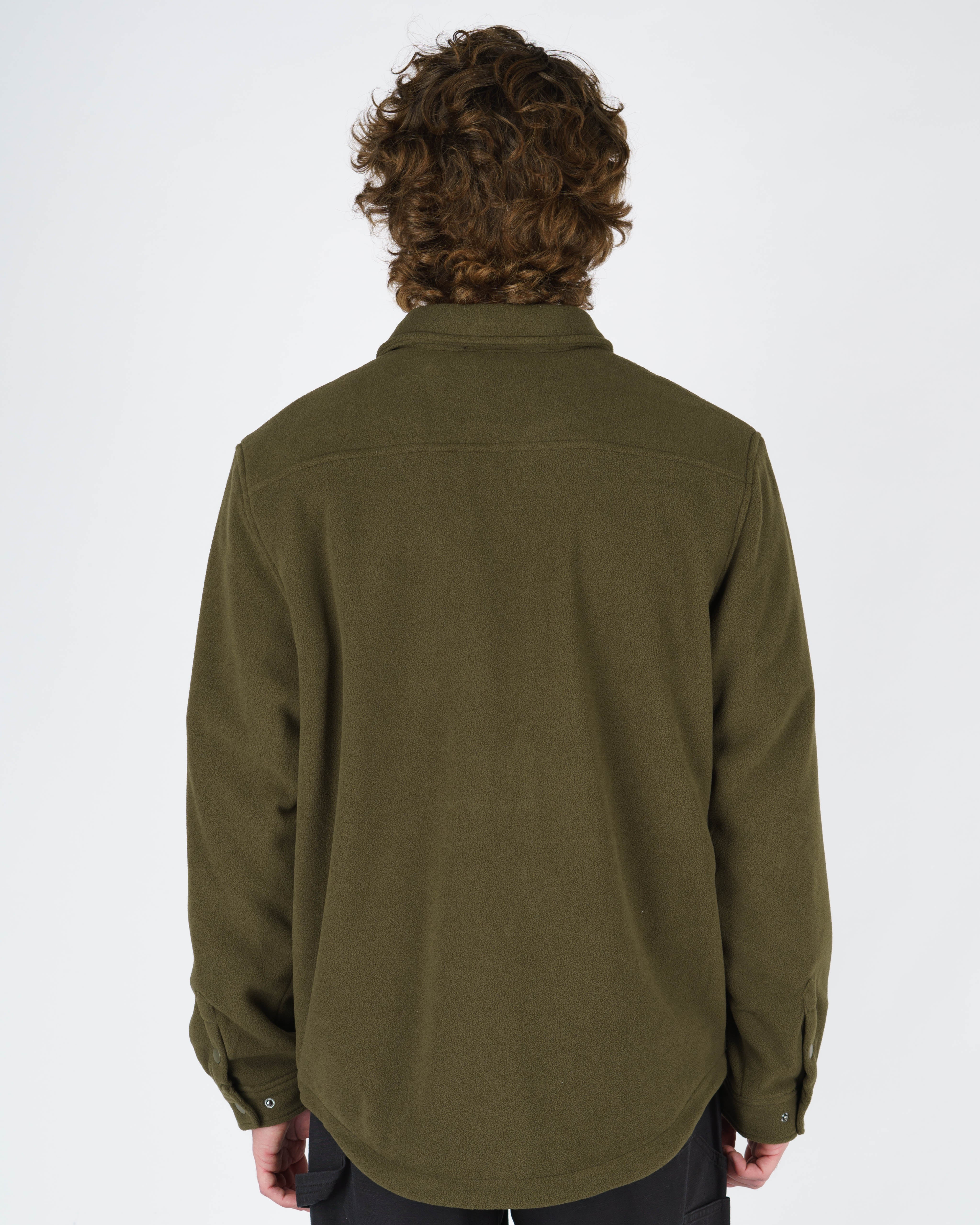 Walton L/S Button Up Shirt- Olive