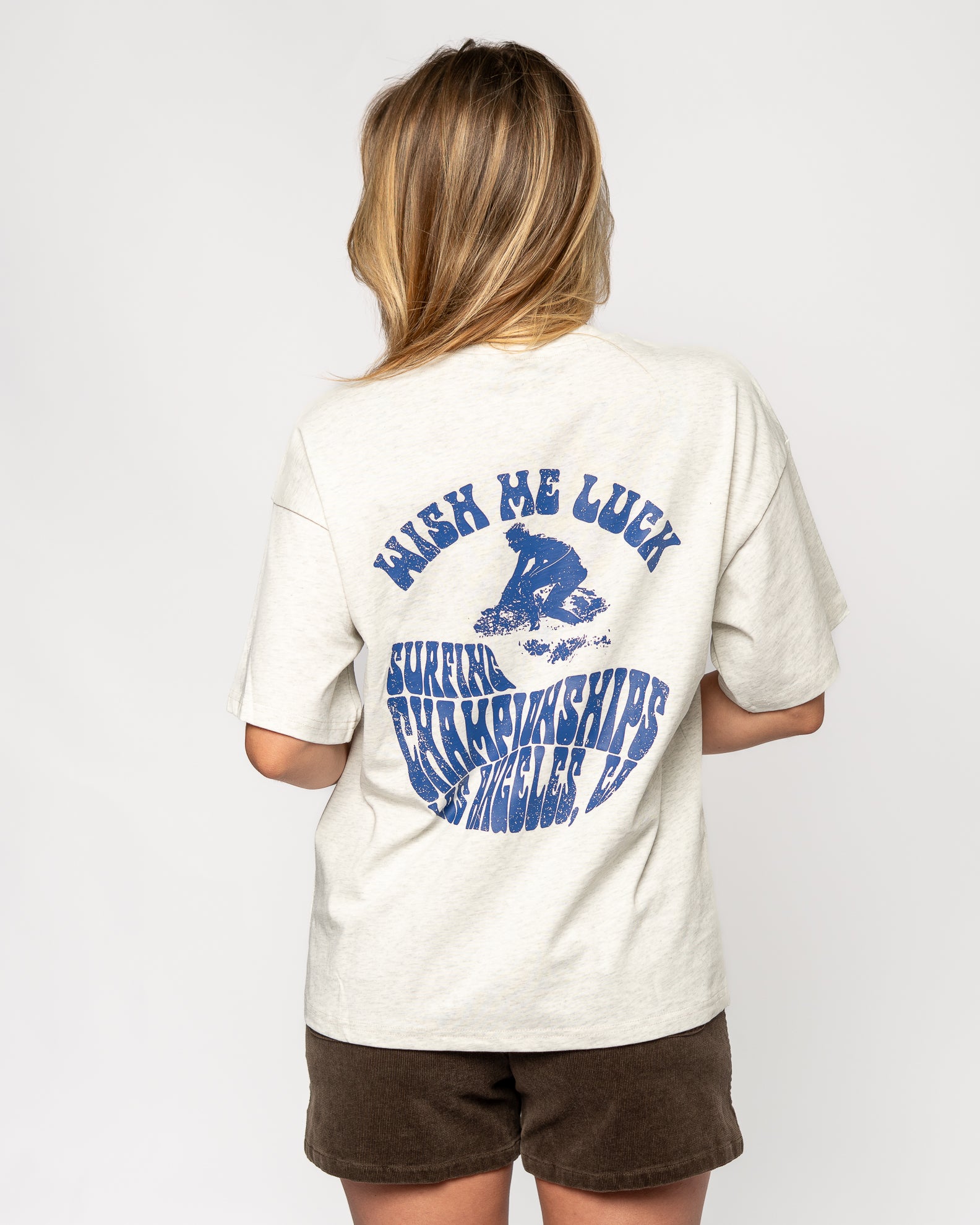 Wish Me Luck Women's Wave Championship Short Sleeve T-Shirt - White