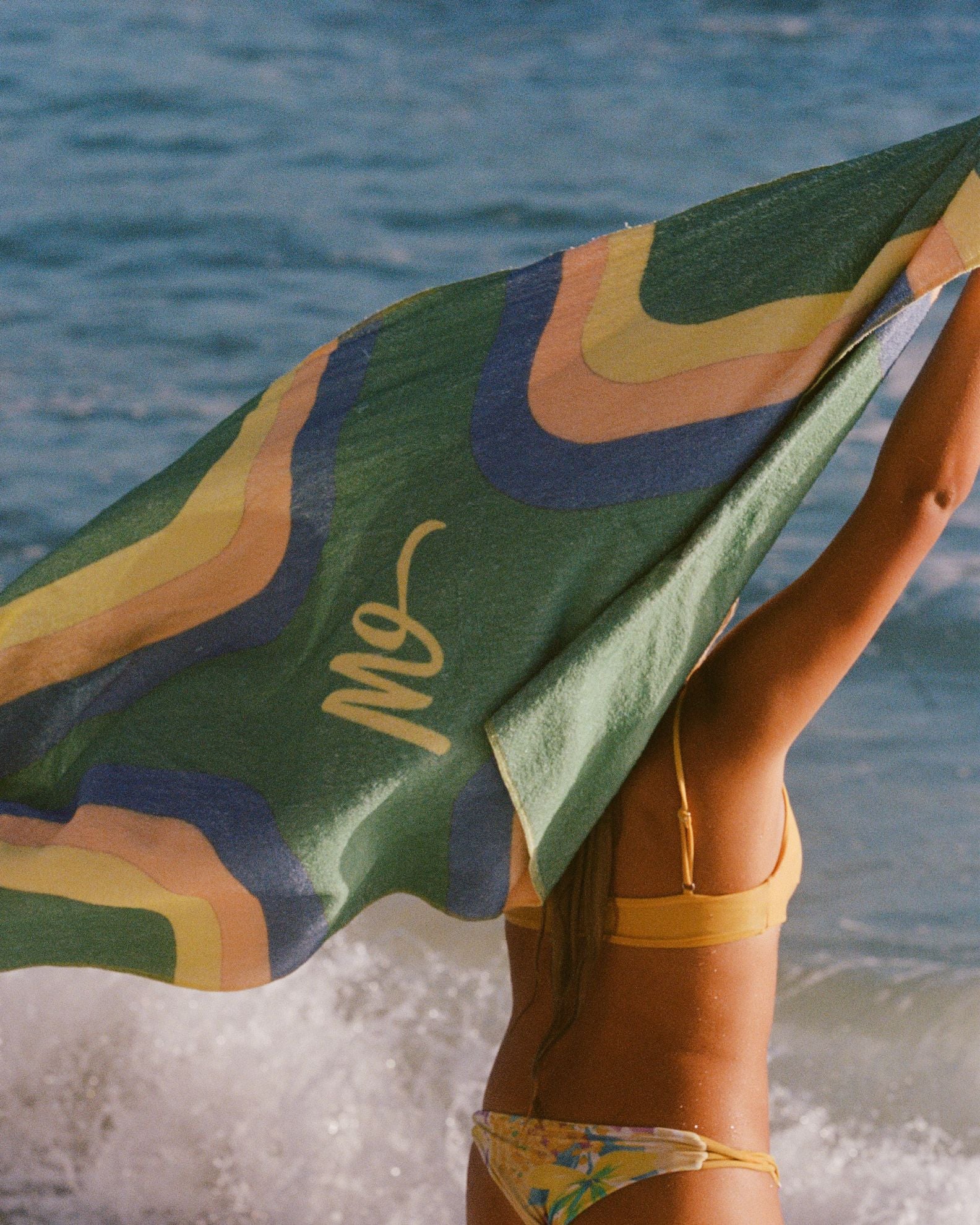 Wish Me Luck Wave Rider Beach Towel