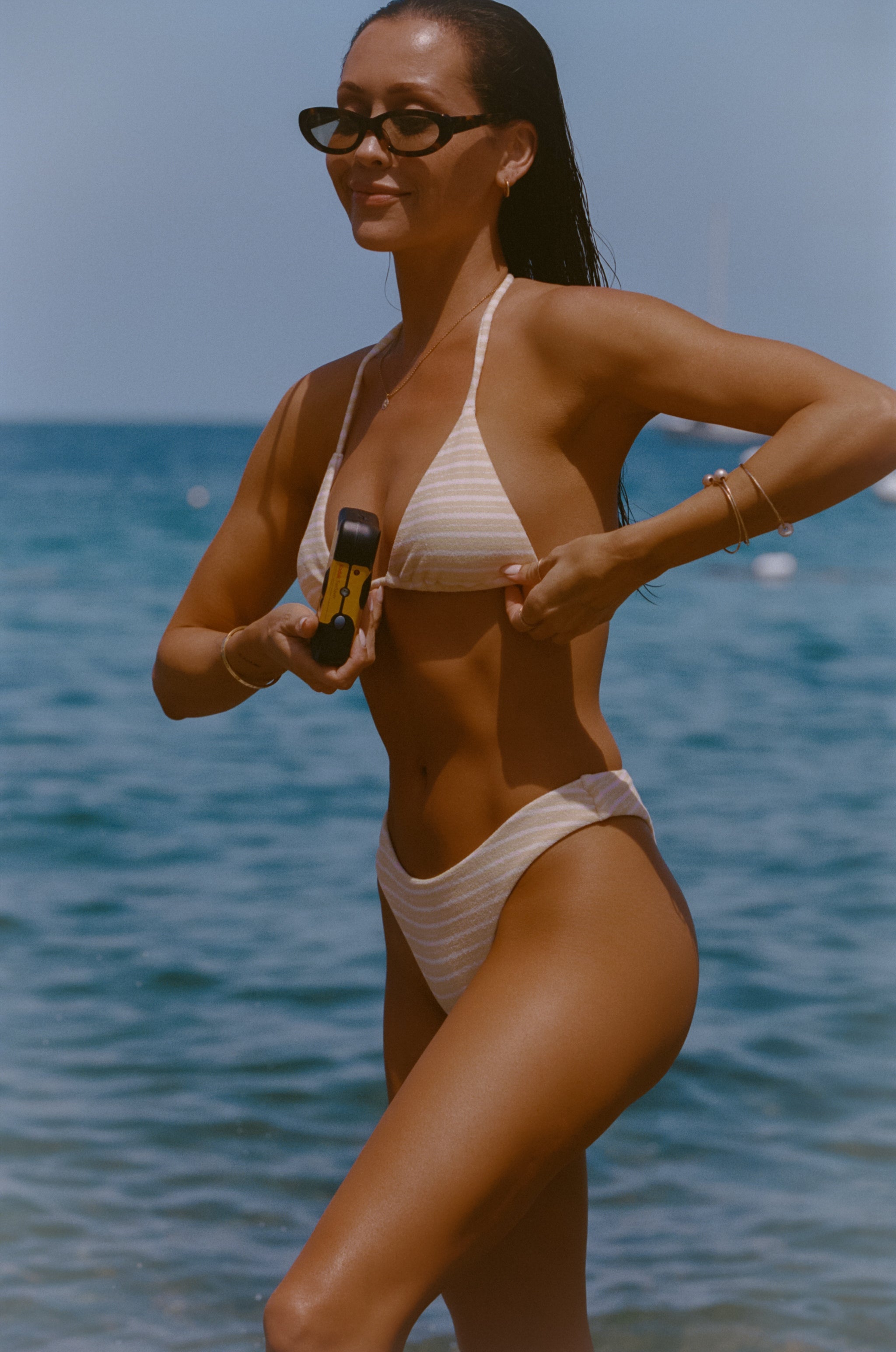 Danielle Brown x JS Swim Wesley Top Imogene Bottom - Lemon Stripe