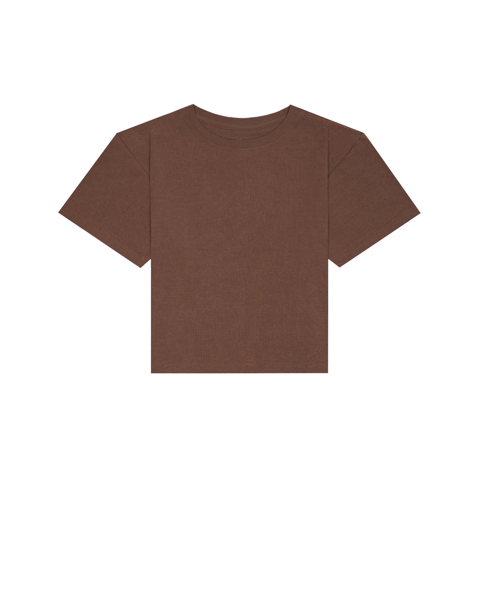 Core Fit Crop S/S Tee - Brown