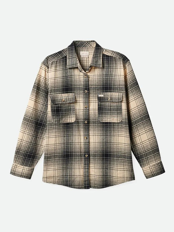 Women's Bowery Boyfriend Flannel - Biscotti/Black