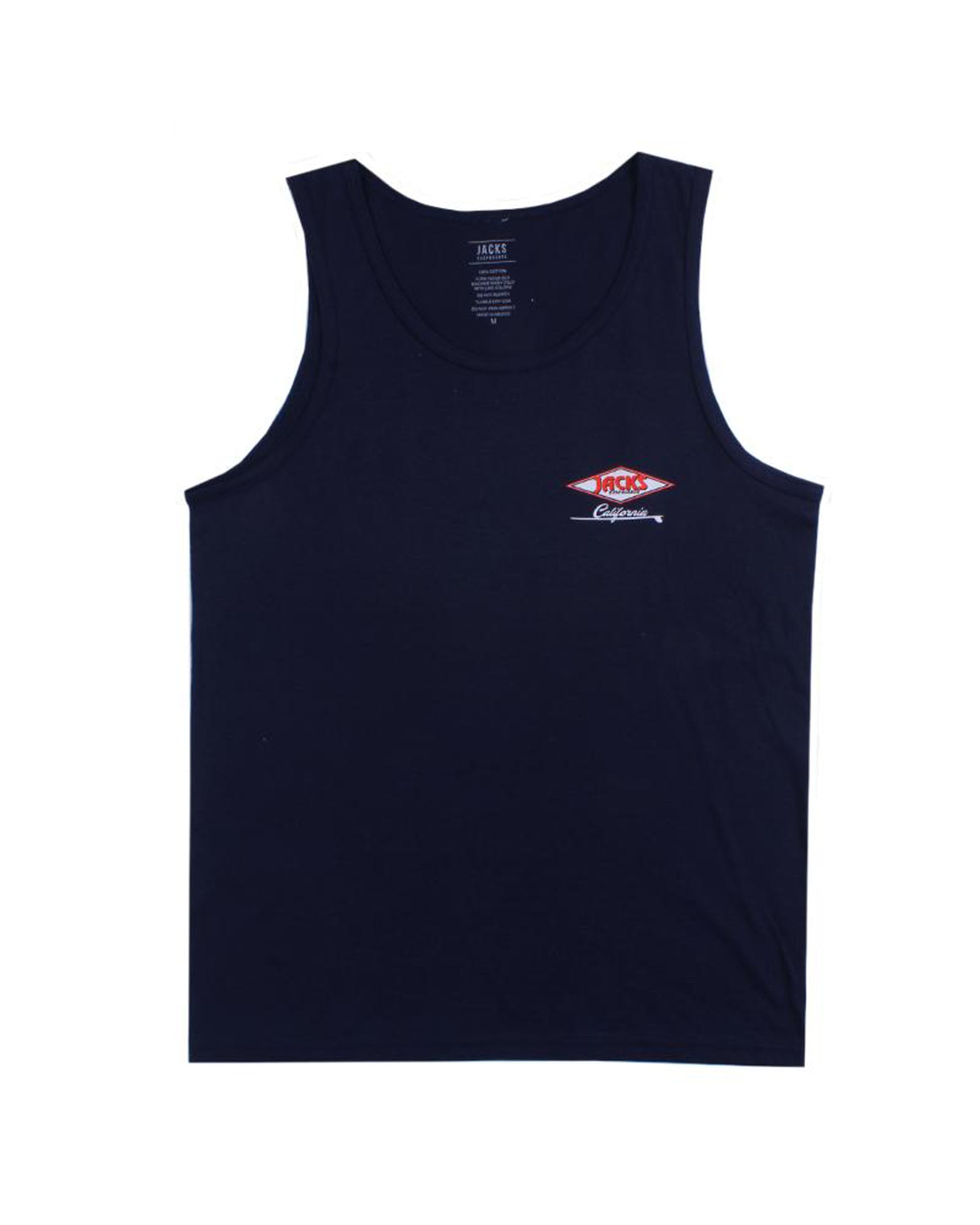 Novatradesstore Cal Diamond Tank Top - Navy