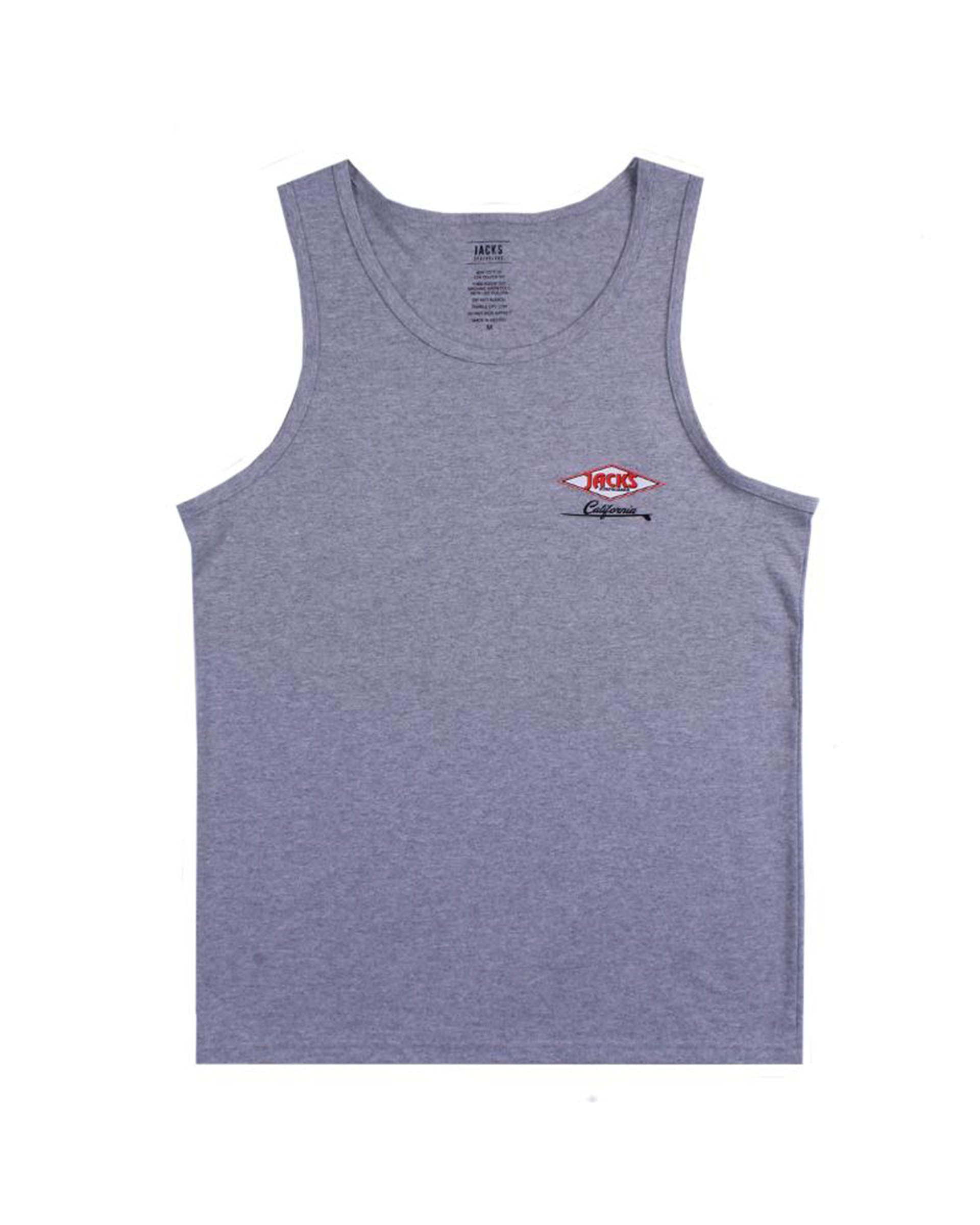 Novatradesstore Cal Diamond Tank Top - Athletic Heather Grey