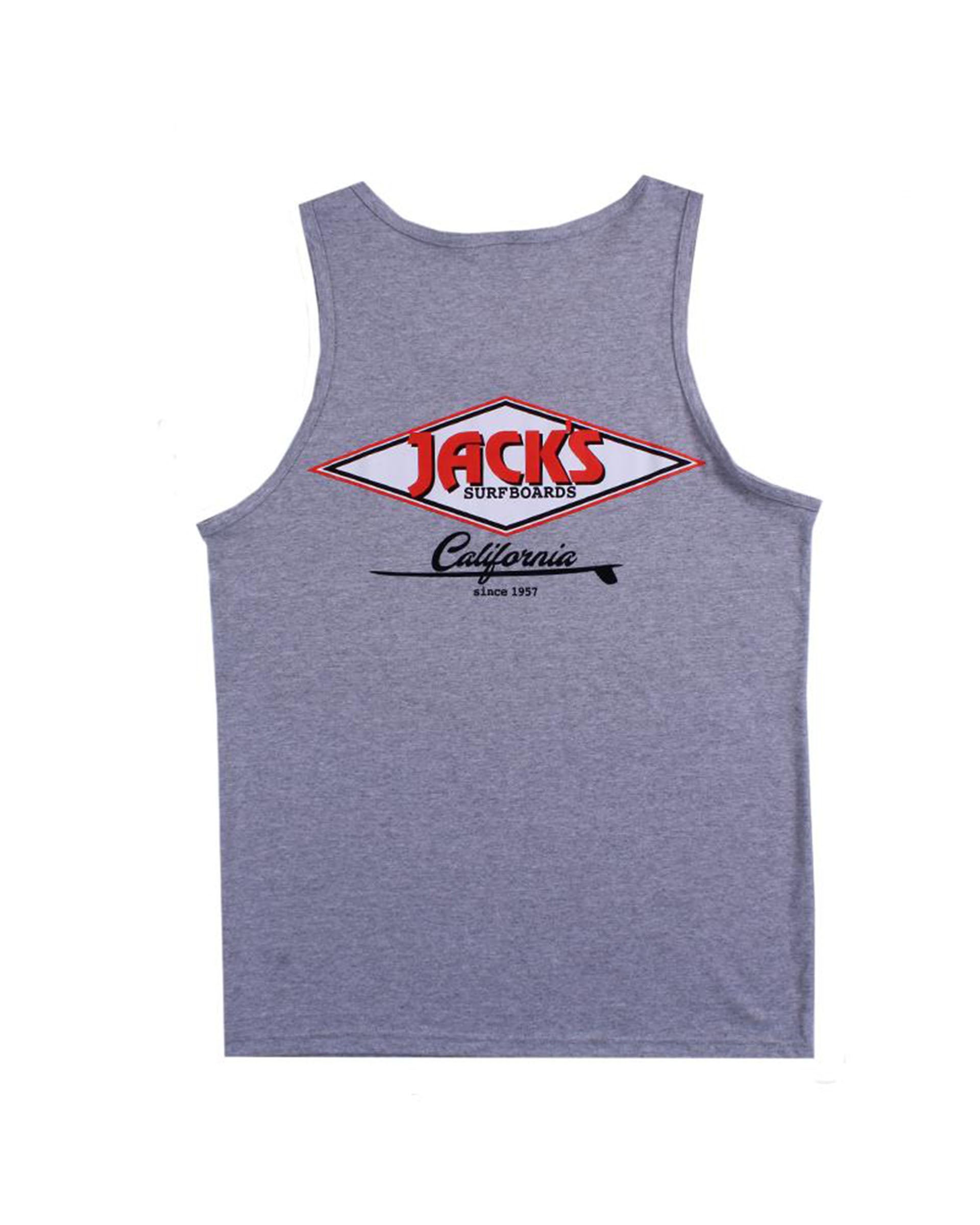 Novatradesstore Cal Diamond Tank Top - Athletic Heather Grey