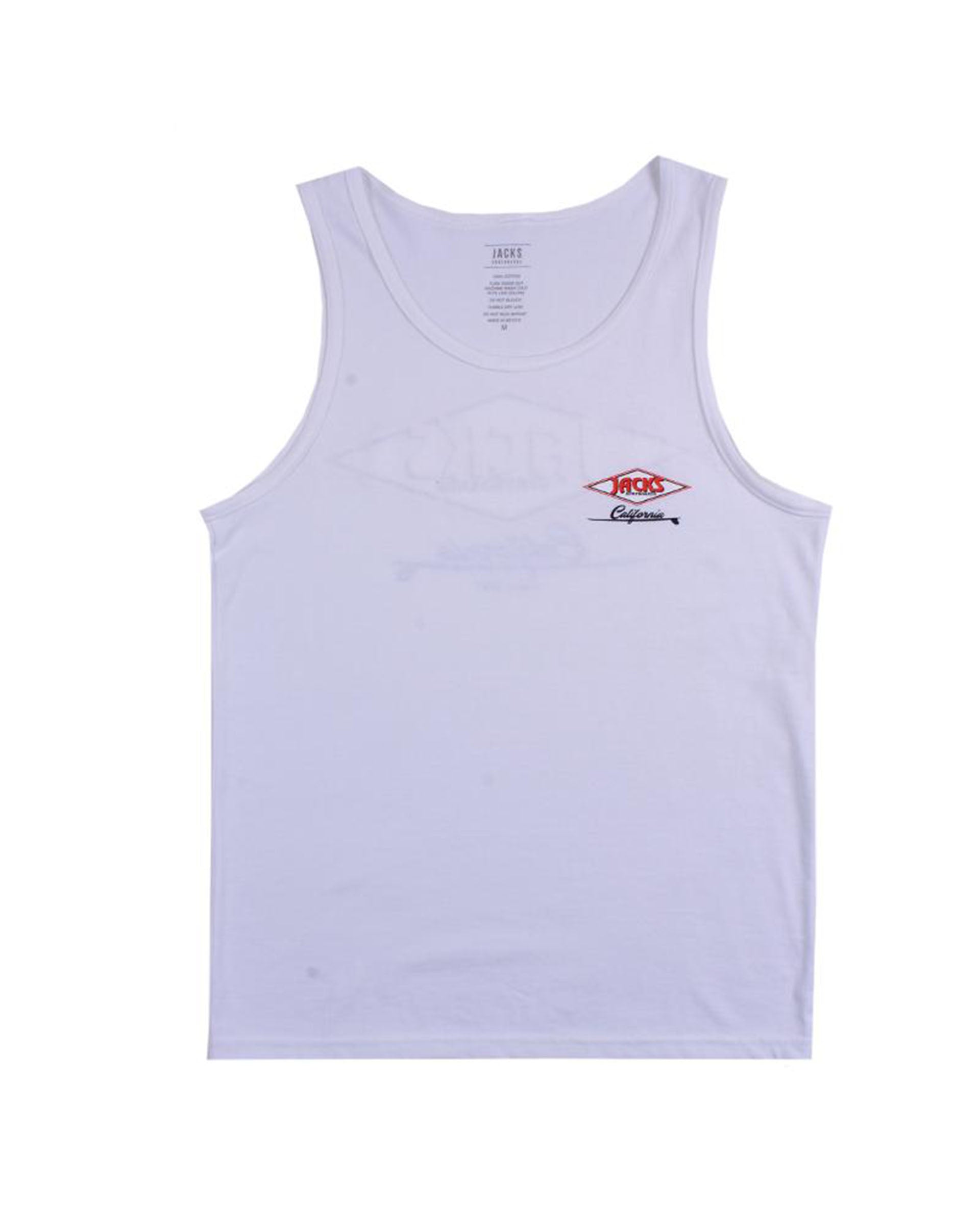 Novatradesstore Cal Diamond Tank Top - White