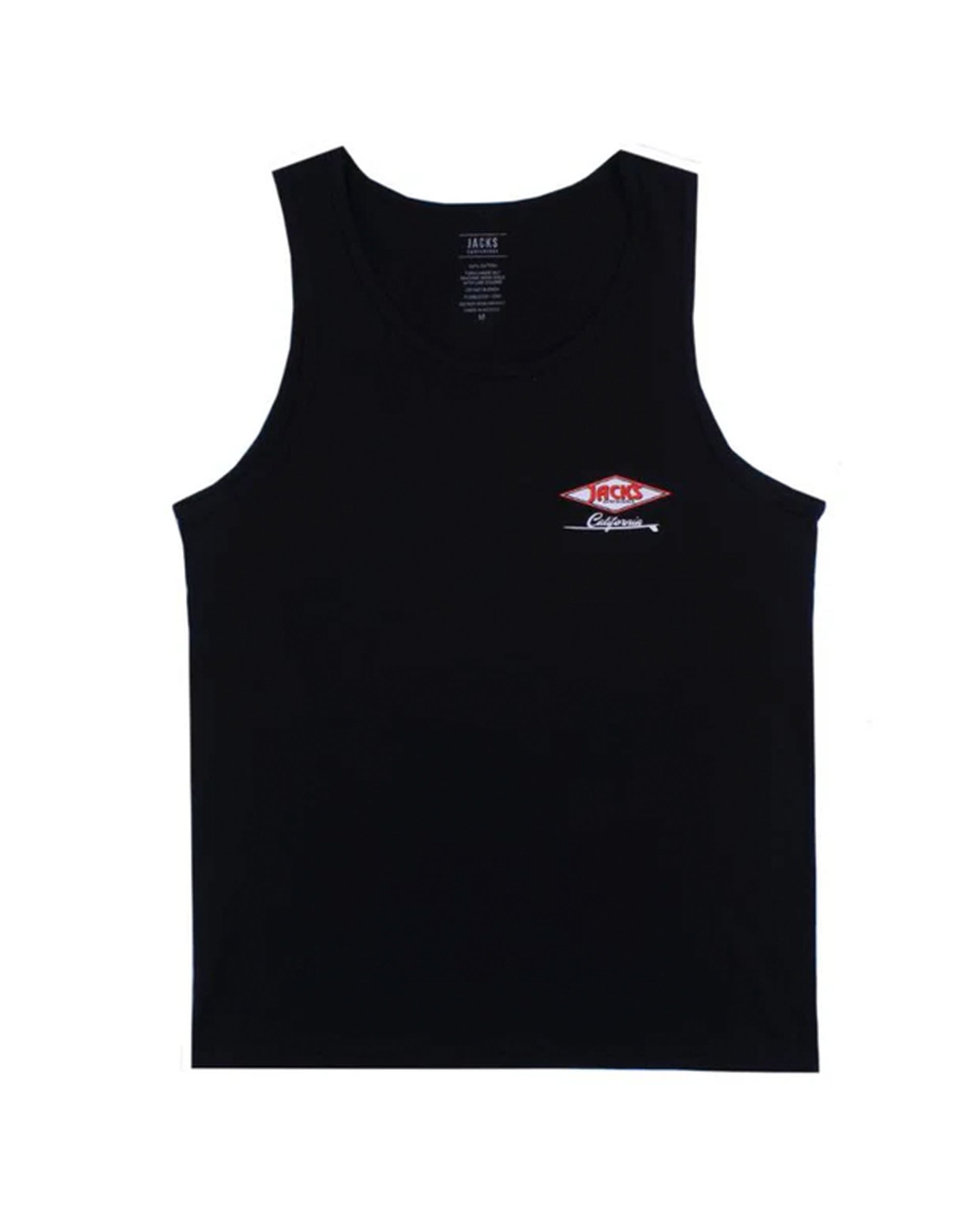 Cal Diamond Tank Top - Black