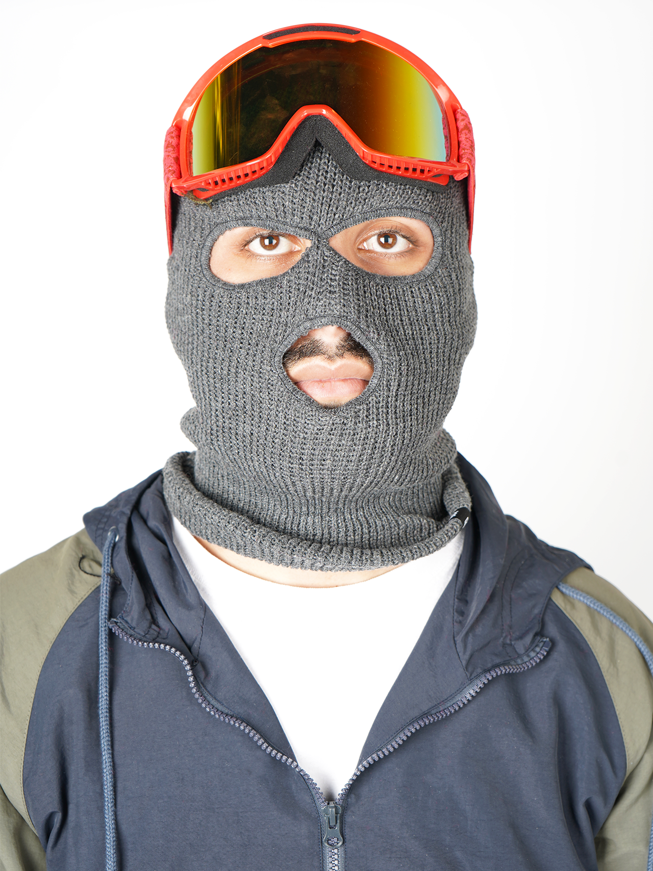 Garage Skateshop Ian Knitted Balaclava Ski Mask- Grey