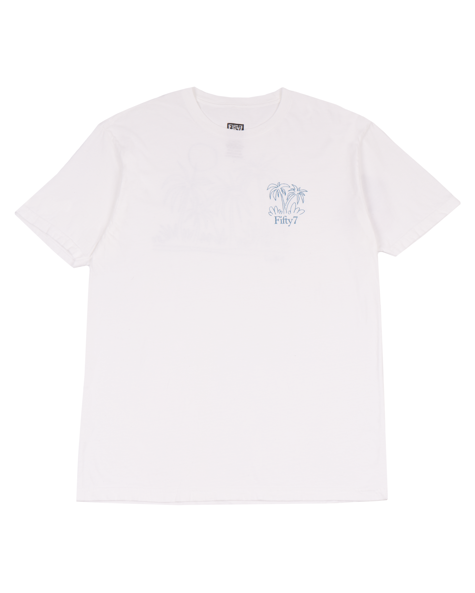 Jack's Fifty7 Men's Jungle Stone Washed Short Sleeve - White