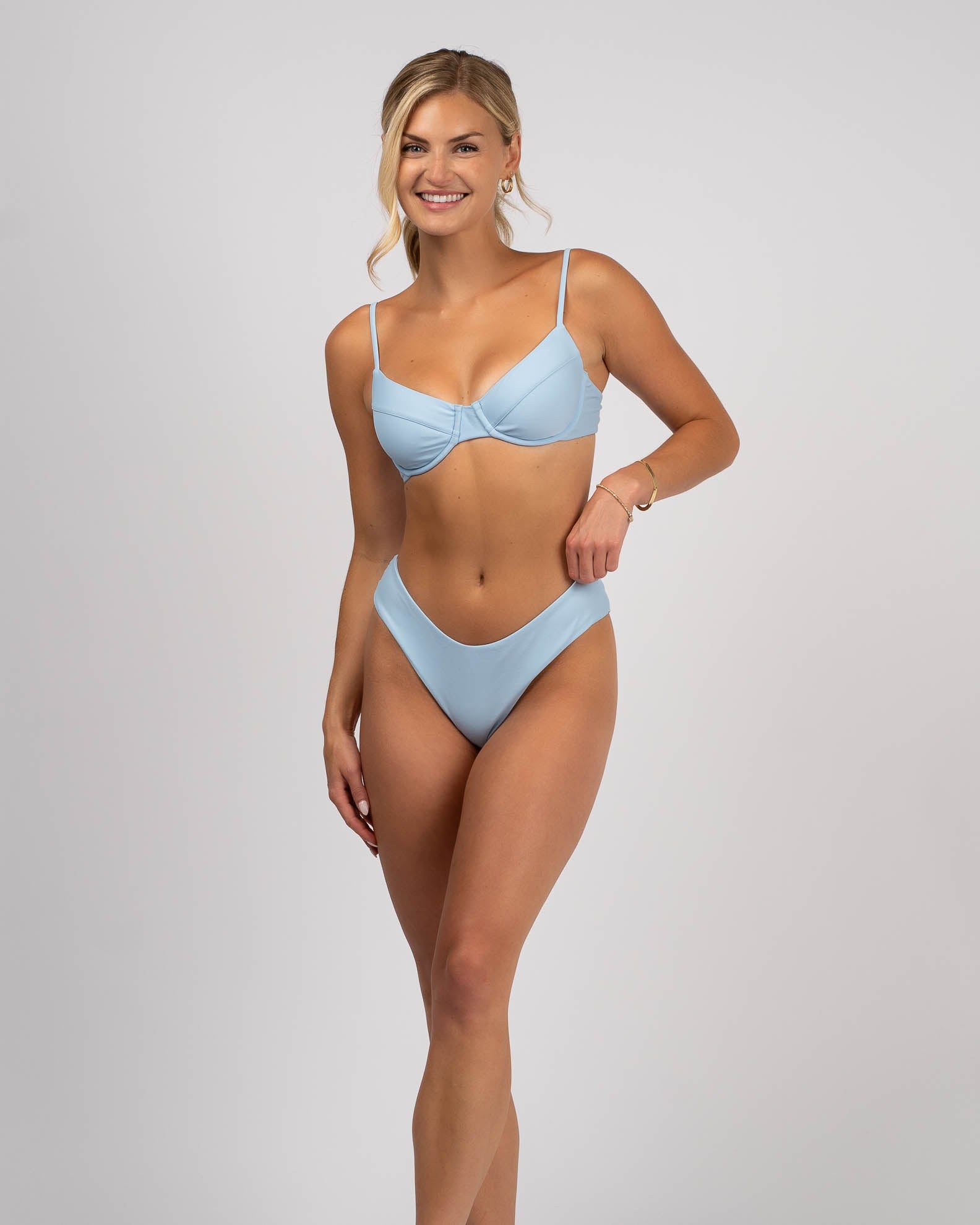 Karissa X Thalassa Women's La Jolla Swim Bottoms- Crystal Blue