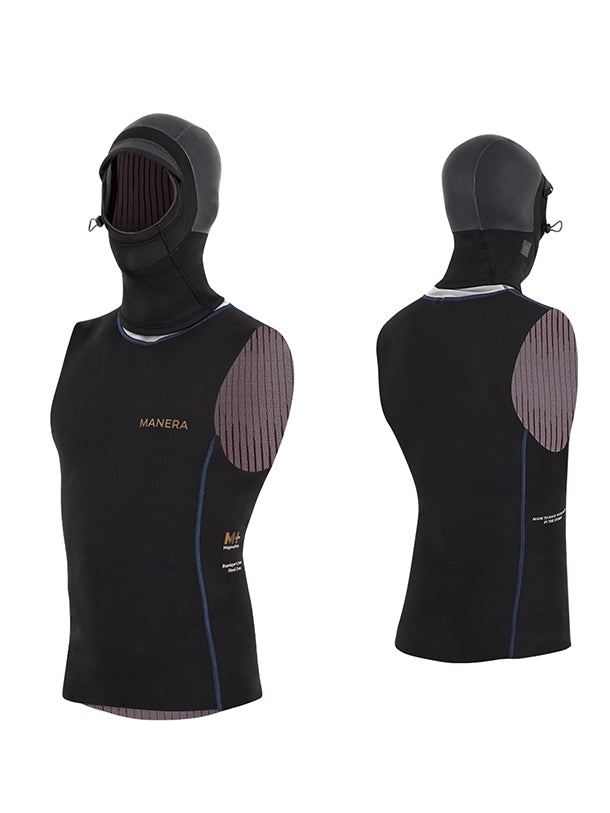 Manera Magma 0.5mm Hooded Sleeveless Baselayer Wetsuit Top - Black 