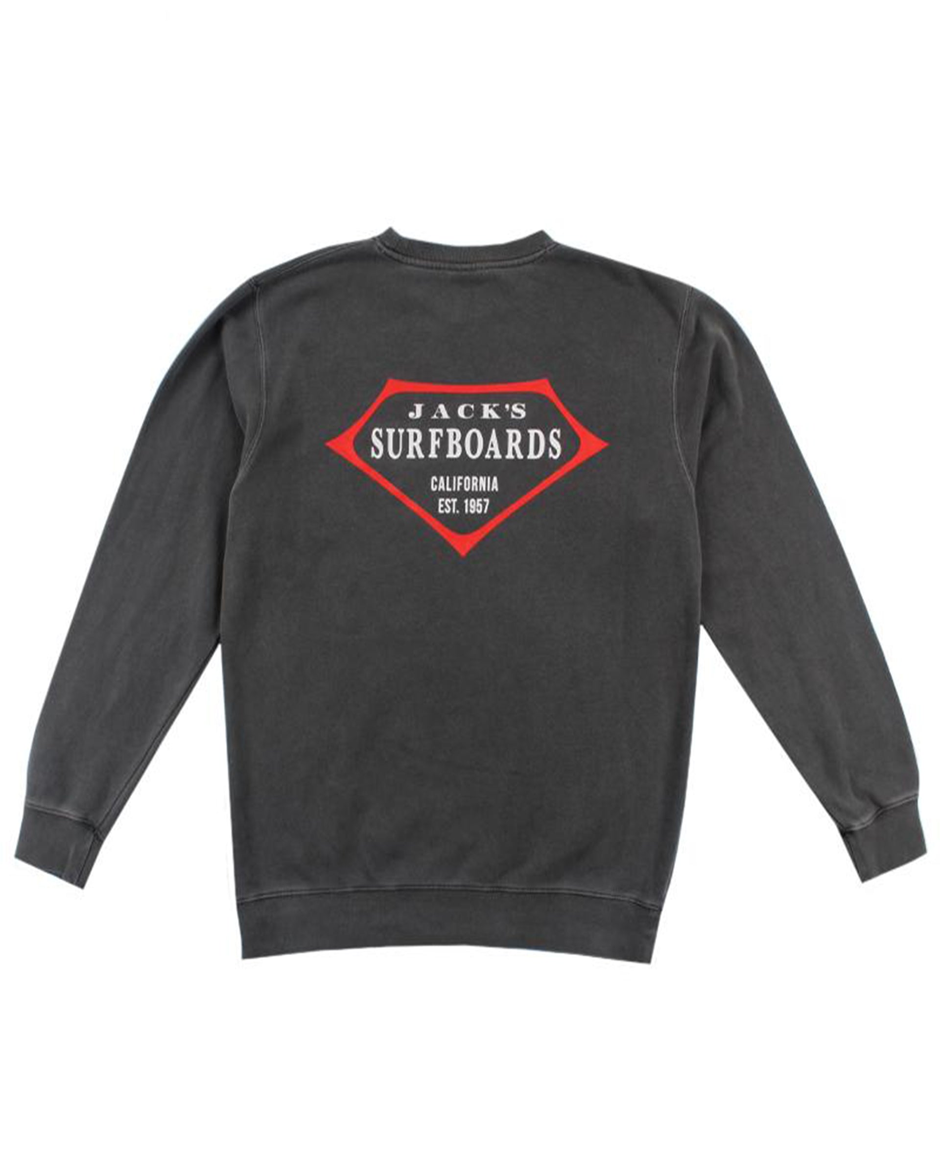 Retro Lam Pigment Crewneck Sweater -  Black